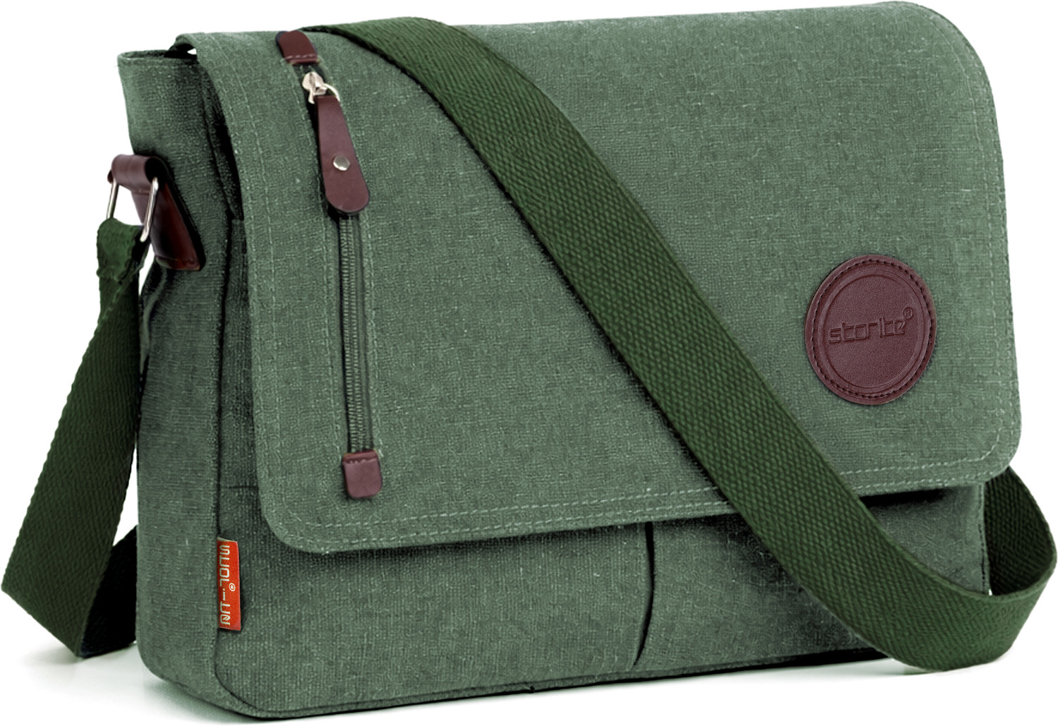 Image of STORITE Green Sling Bag Cross Body Travel Office Business Messenger One Side Shoulder