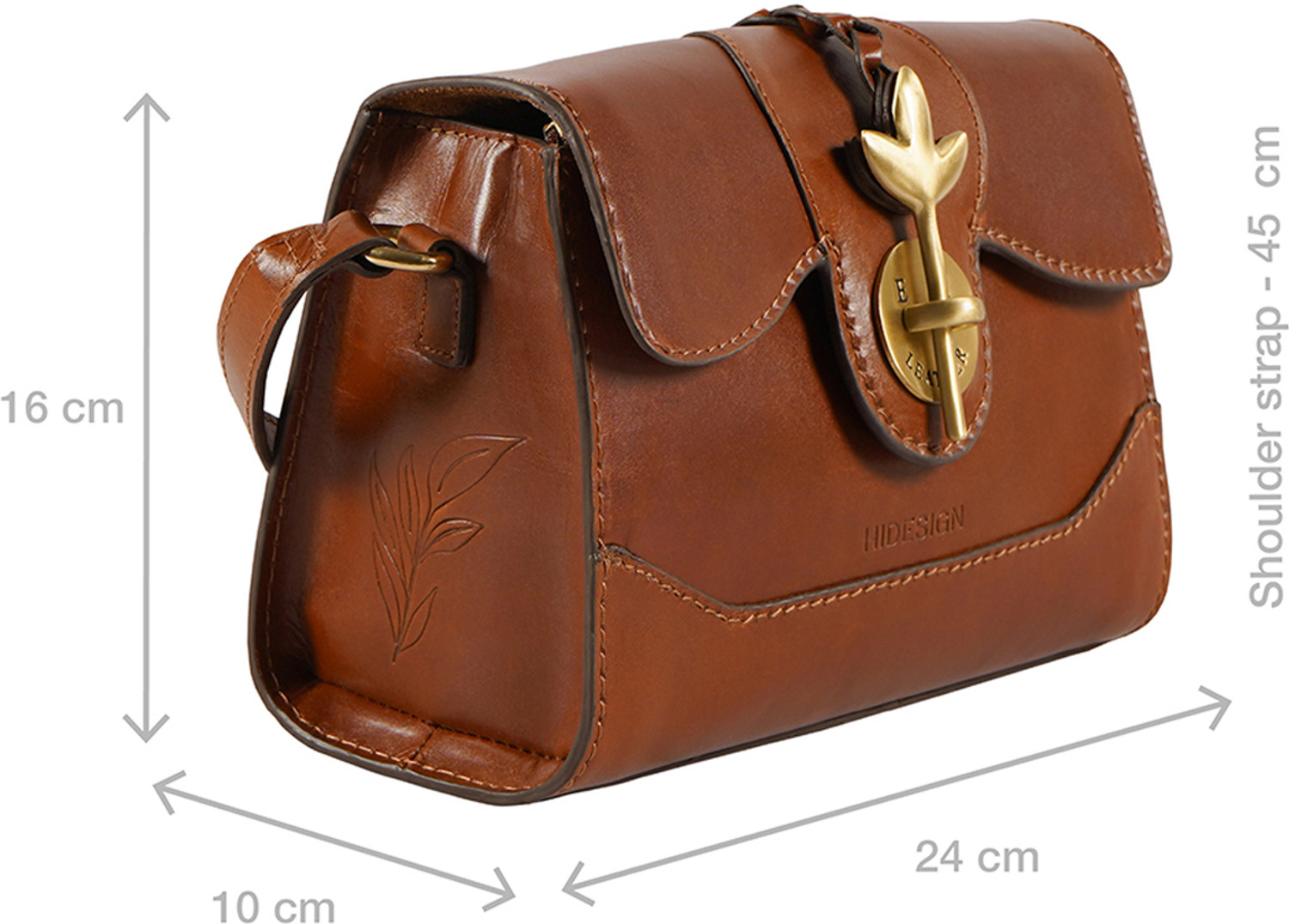 Image of HIDESIGN Tan Women Sling Bag Clover 01