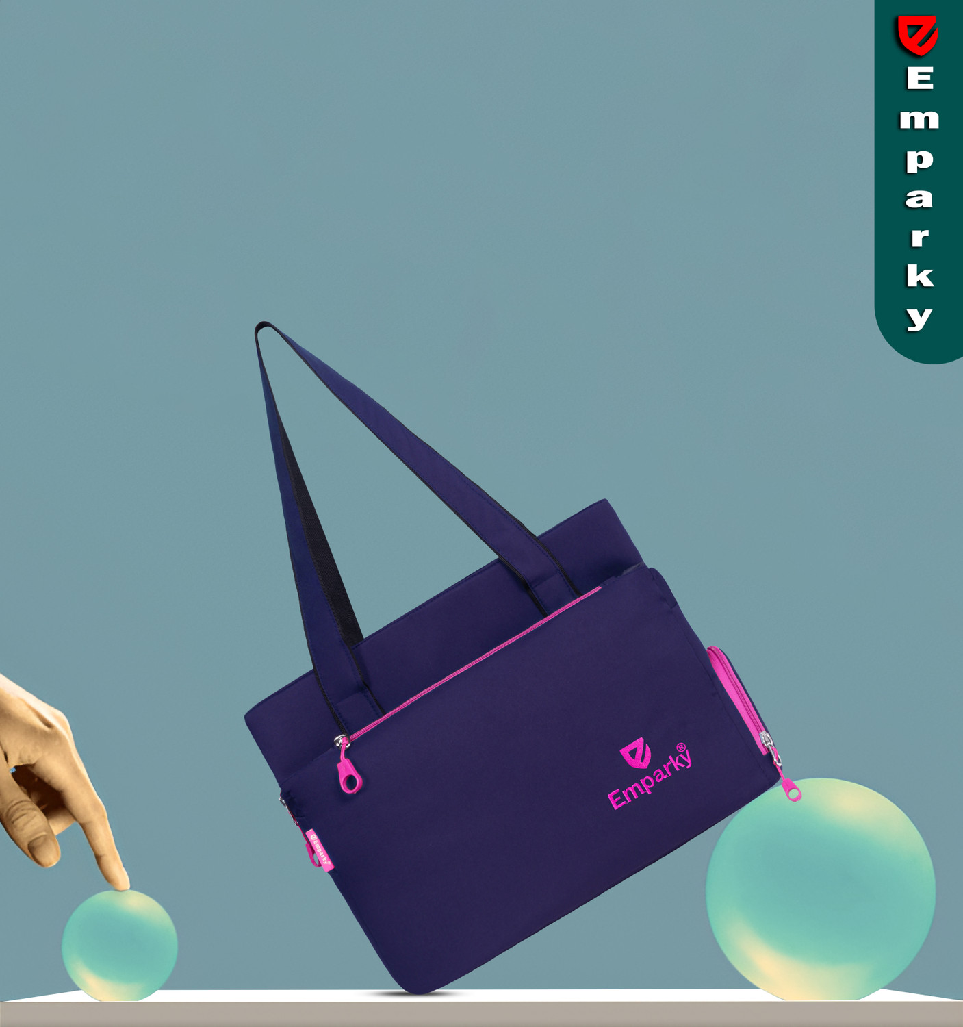 Image of Emparky Pink, Blue Shoulder Bag Ethnic Charm