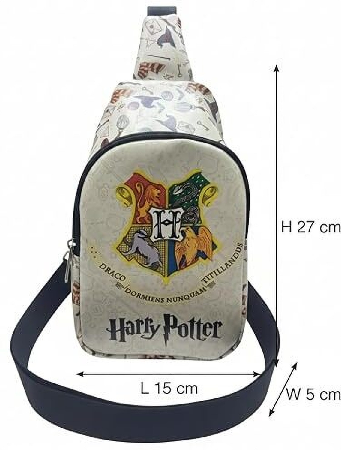 Image of TRENDWAVE White Sling Bag Premium HARRY POTTER Chest Bag Cartoon Print Bag for Kids One Side Shoulder Bag