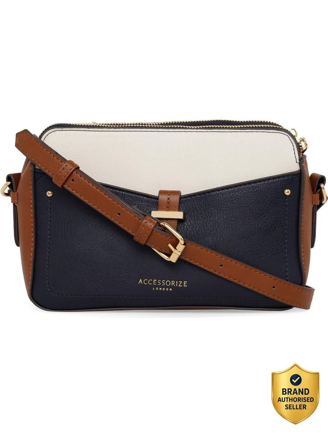 ACCESSORIZE LONDON Multicolor Sling Bag Women's Faux Leather Multi Color Shelby Sling Bag