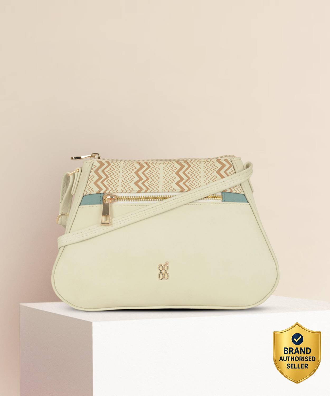 Baggit Beige Hand-held Bag Womens LPXE RALLY Saddle Bag - Beige