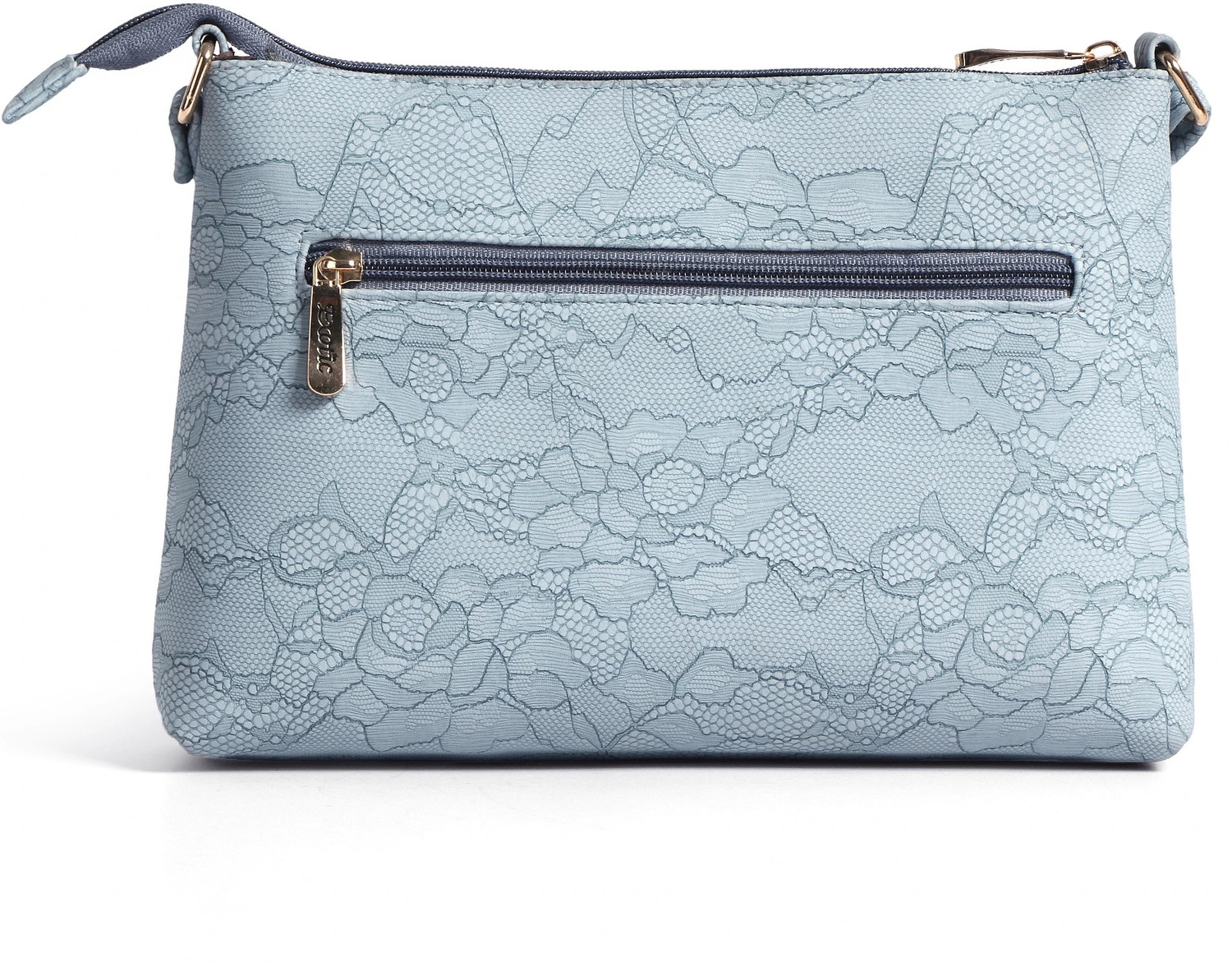 Image of Exotic Blue Sling Bag Floral Embossed Texture Sling Bag for Women
