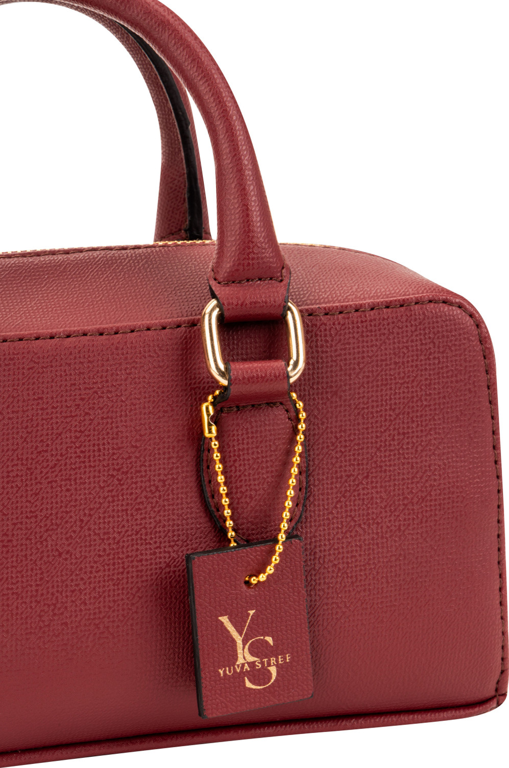 Image of Yuva stree Red Sling Bag Lume boxy crossbody bag -Cherry