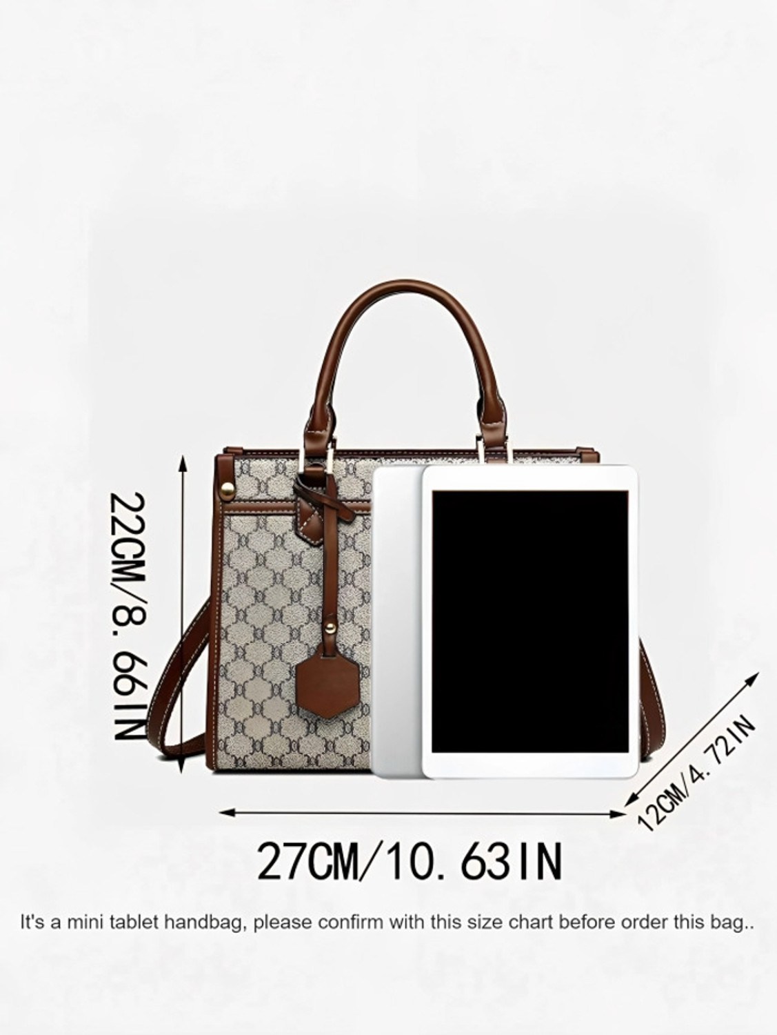 Image of LIZIQI Beige Sling Bag Elegant PU Leather Tablets Bag - Stylish & Durable.