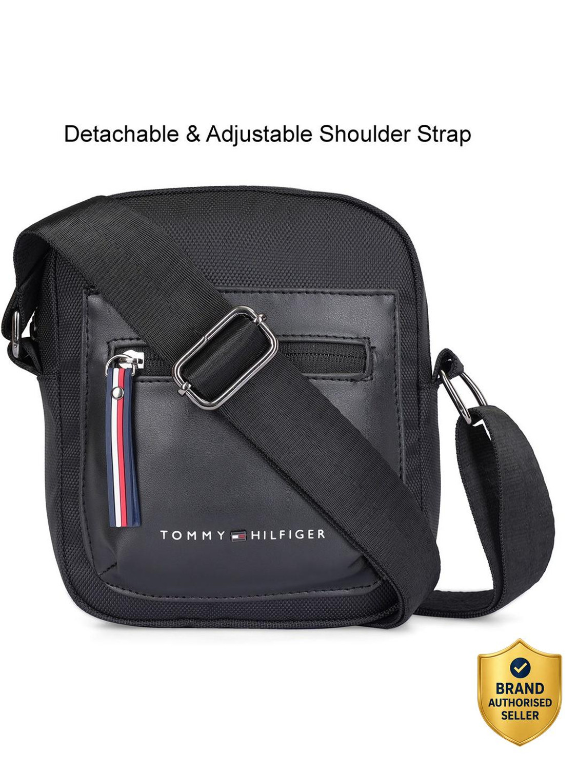 Image of TOMMY HILFIGER Black Sling Bag Pittsburg