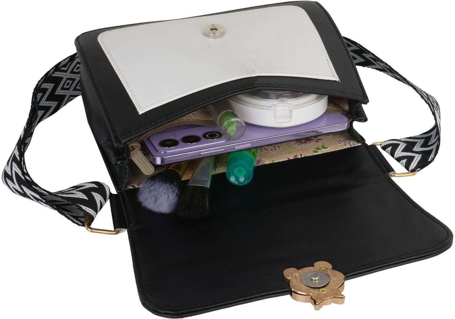 Image of PREVAILER Black Sling Bag CutePanda Urban Sling Bag