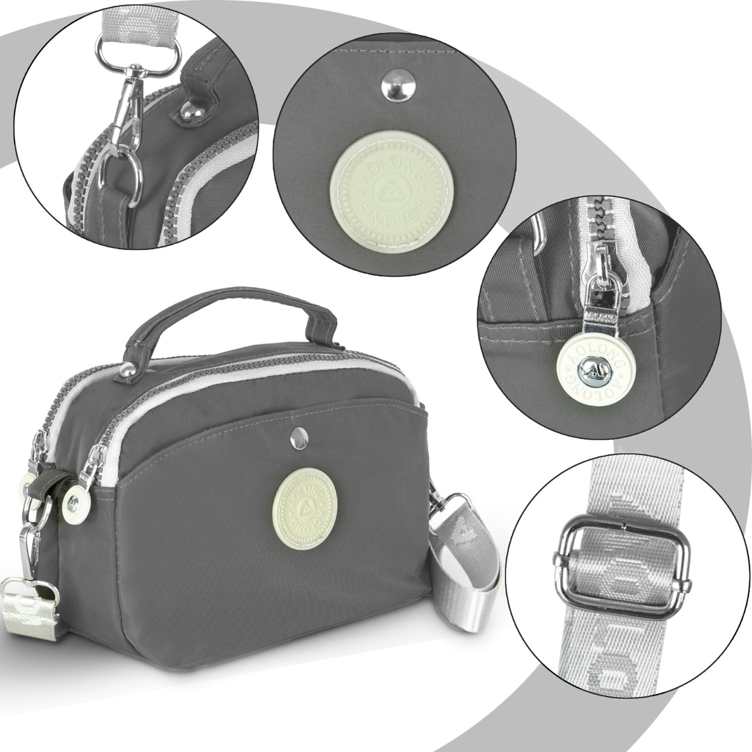 Image of STORITE Grey Sling Bag Stylish Side Shoulder Crossbody Bags For Girls