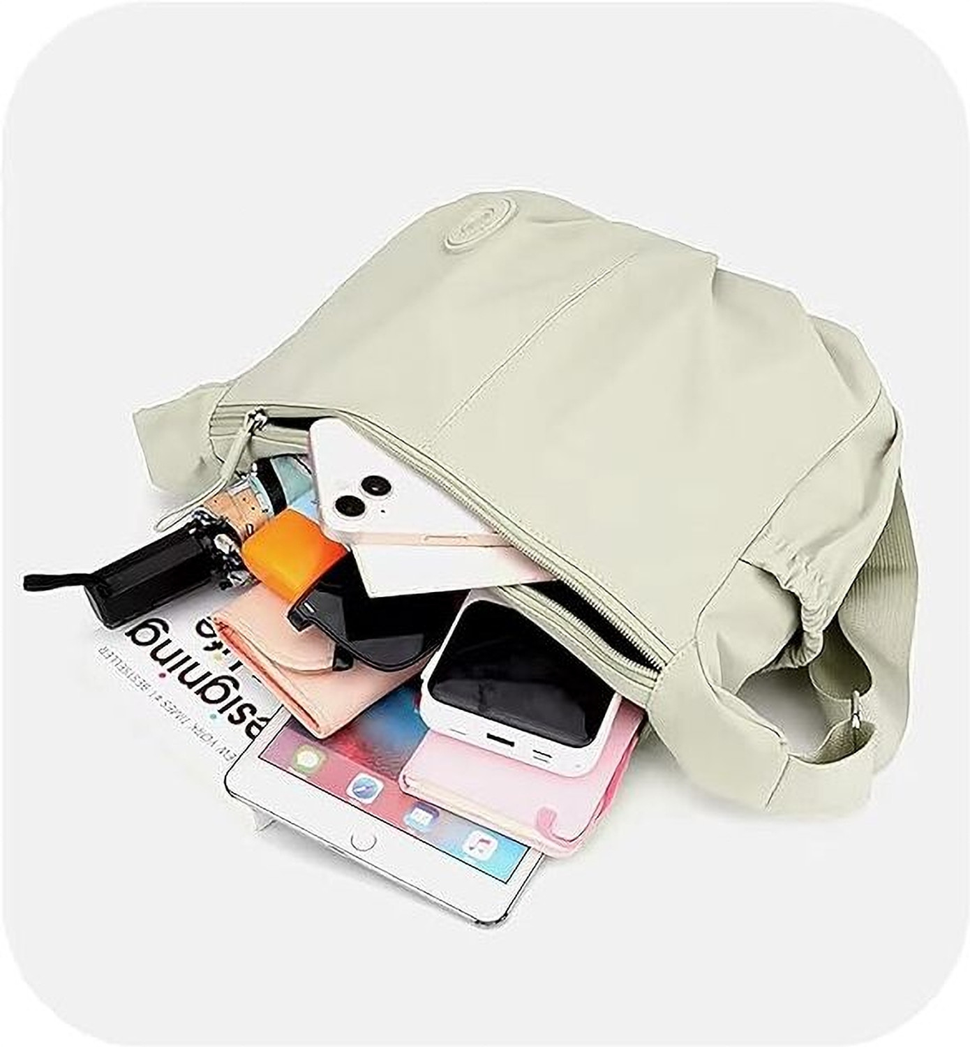 Image of WILDHORN White Sling Bag Nylon Lightweight Crossbody Shoulder Sling Bag for Women