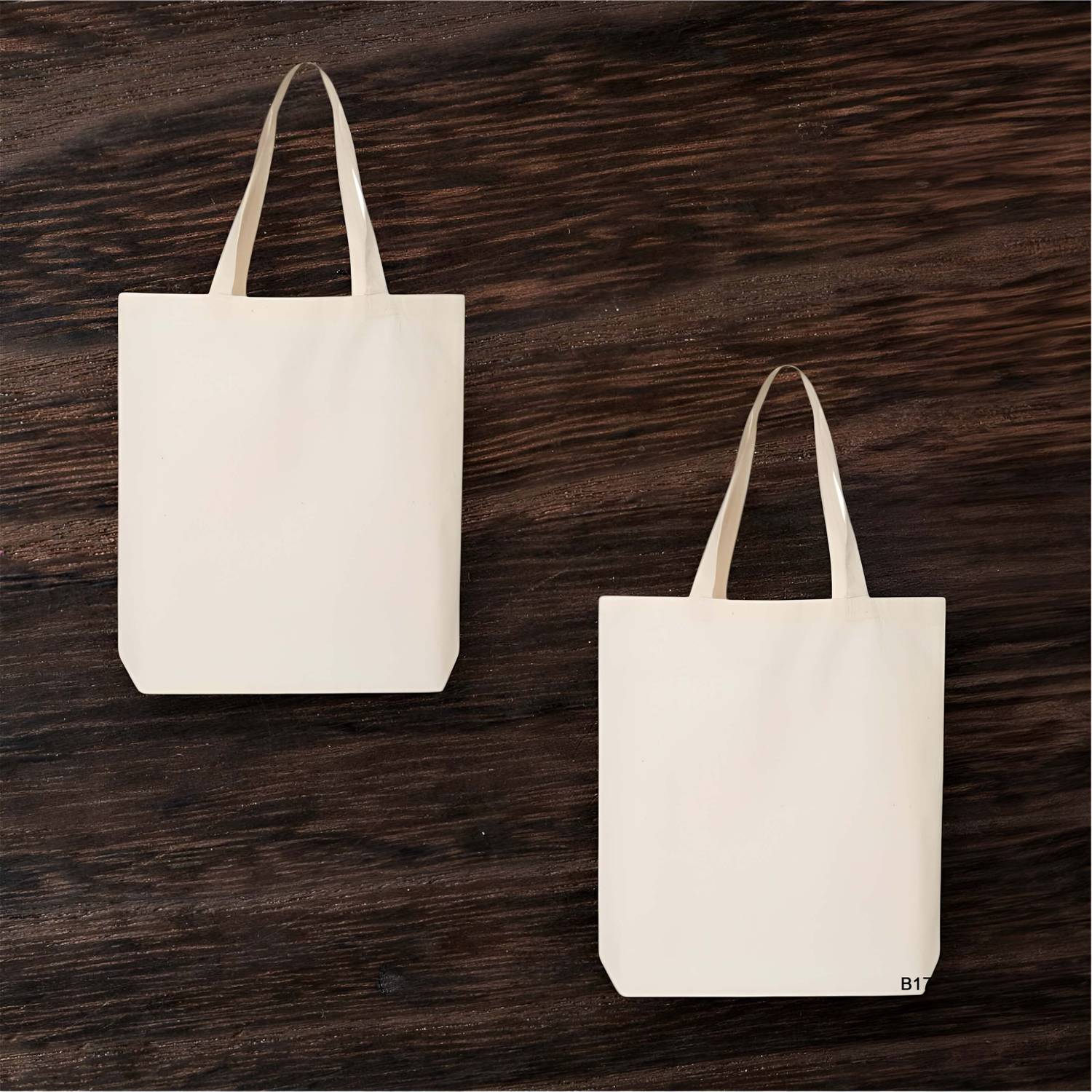 Atrani Beige Tote Canvas Cotton Beige Color Shoulder Bags for Girls/Colloge/Daily Use-Pack of 2-17