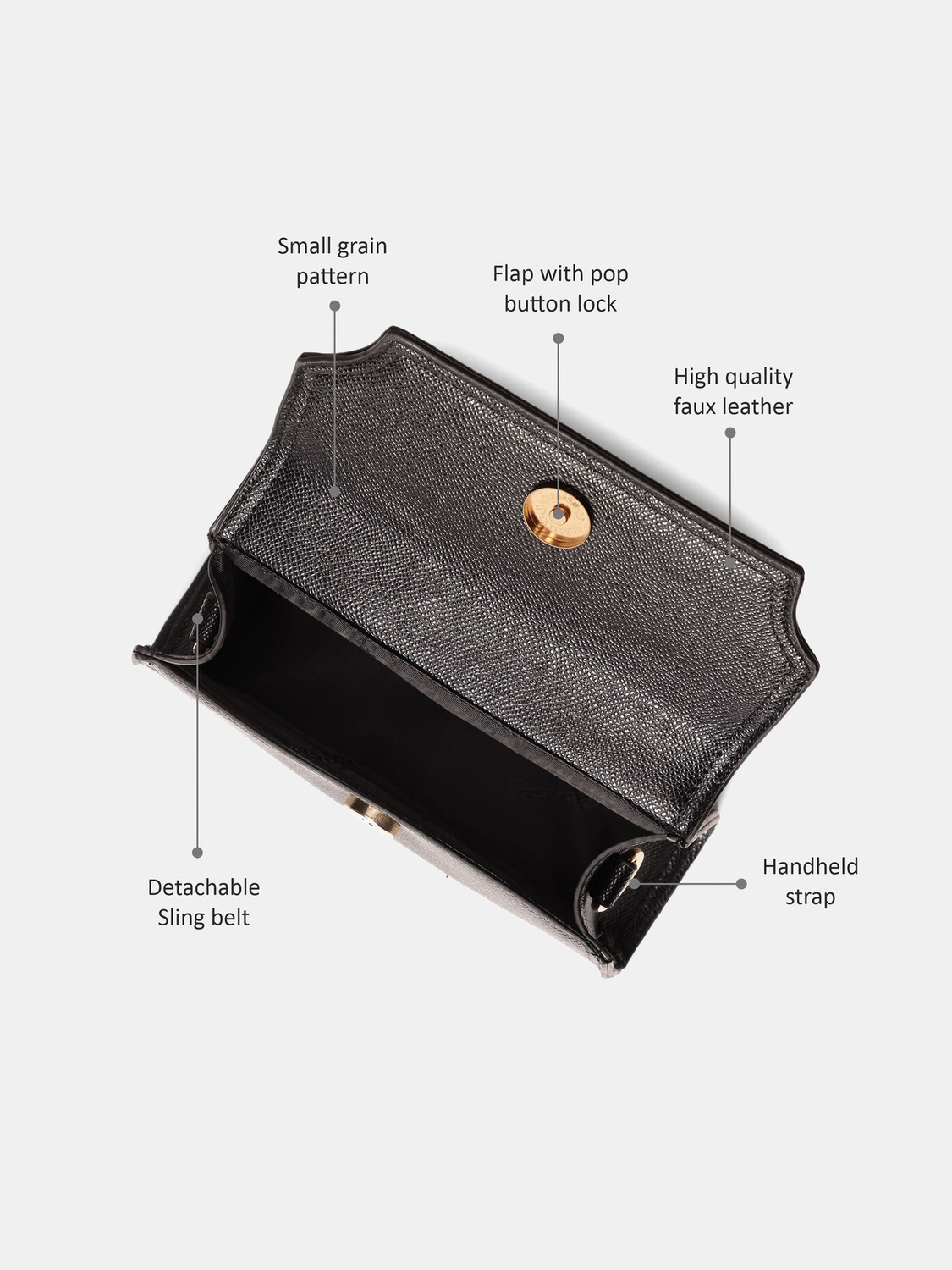 Image of Fastrack Black Sling Bag Solid