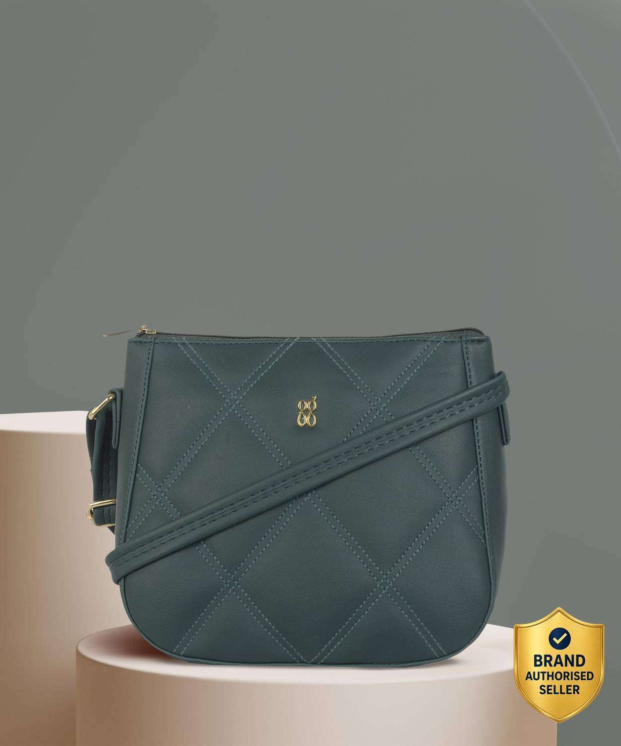 Baggit Green Sling Bag Women Aubrey Saddle Sling Bag Green
