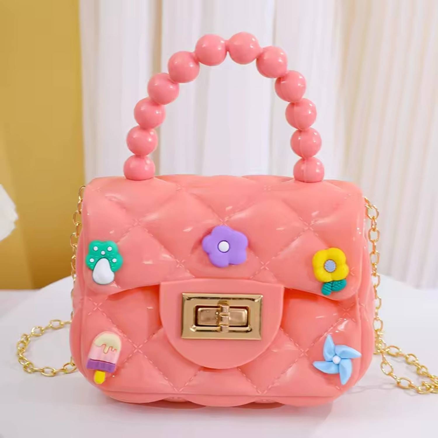 Atrani Pink Sling Bag Stylish Quilted Mini Handbag for Women & Girls#Pink