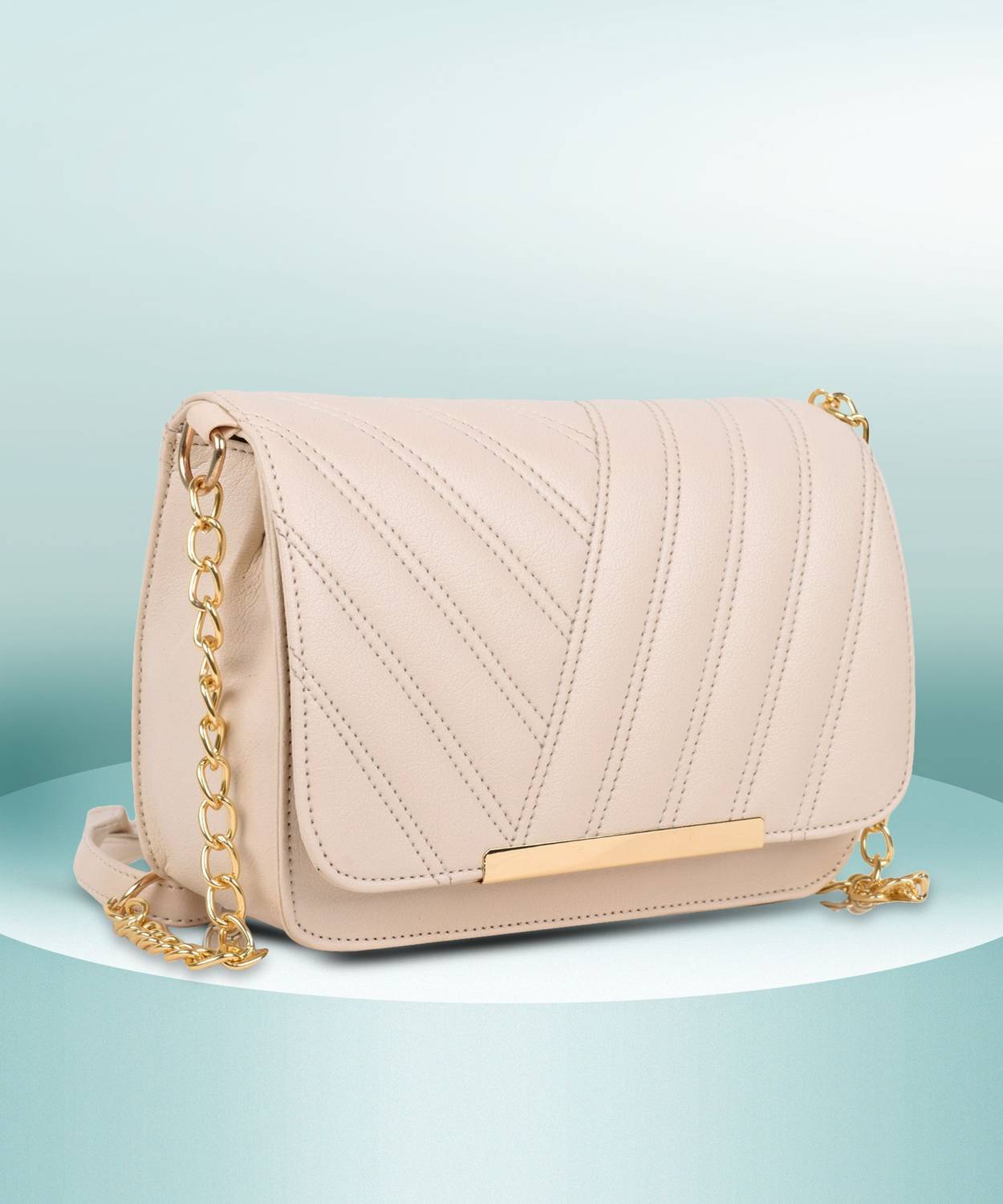 SPOTIC Beige Sling Bag SPT-WOMEN---050-CREAM - Image 5
