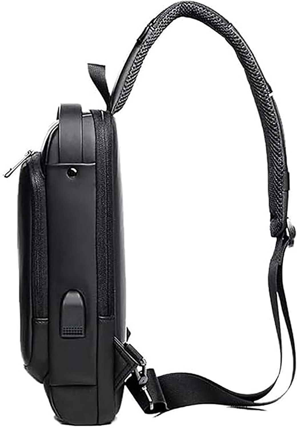 Image of WILDHORN Black Shoulder Bag Sling Crossbody Bag for Men, Stylish Chest Shoulder Bag for Men Women