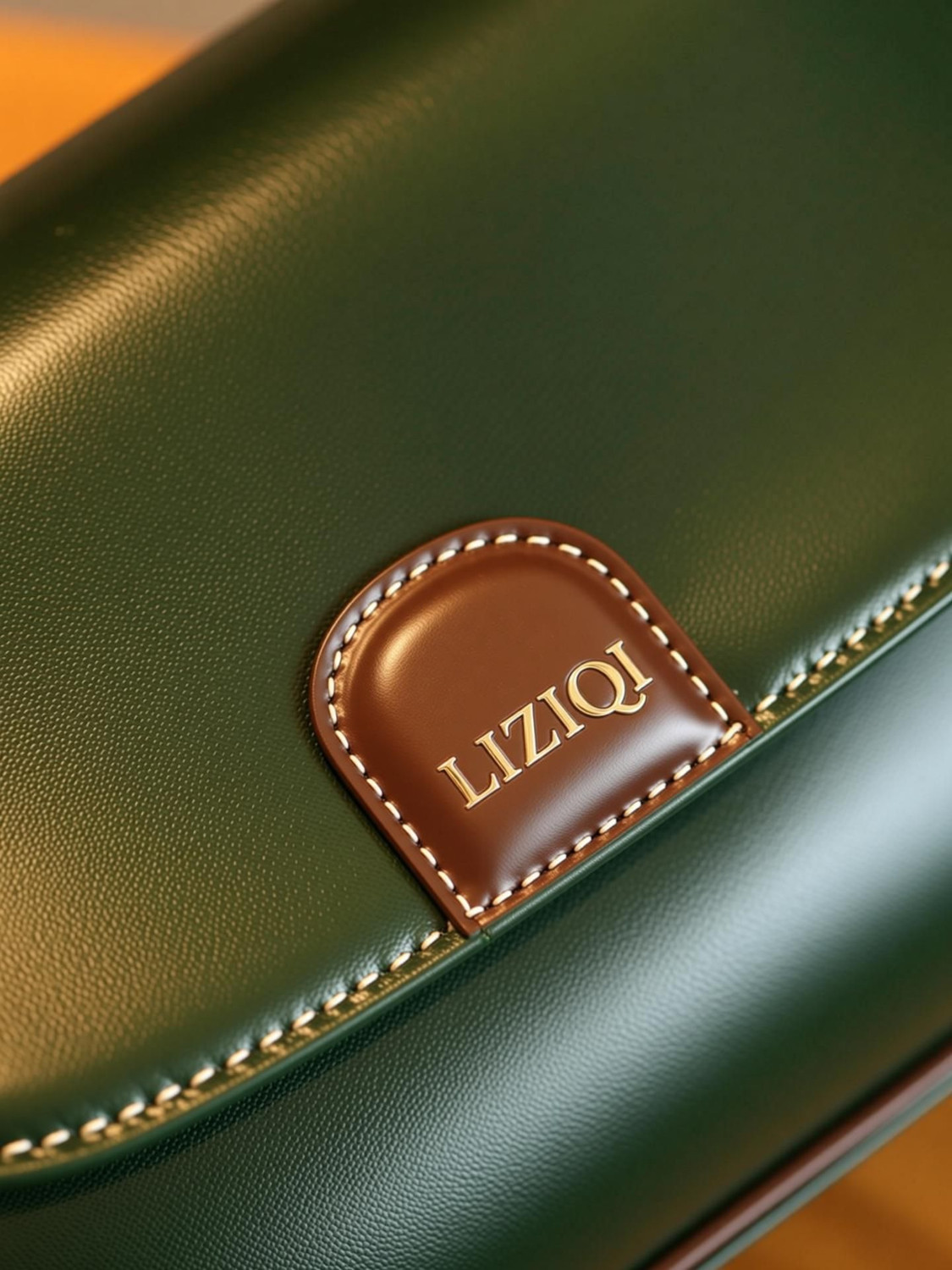 Image of LIZIQI Green Sling Bag for women Ladies side