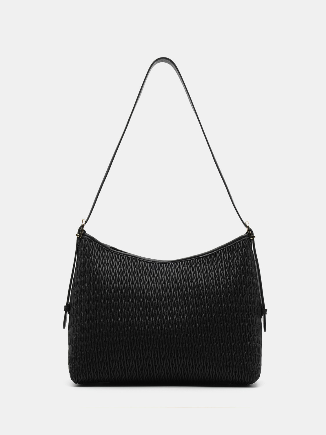 Image of U.S. POLO ASSN. Black Women Shoulder Bag Bridget Black Solid Finish Handbag