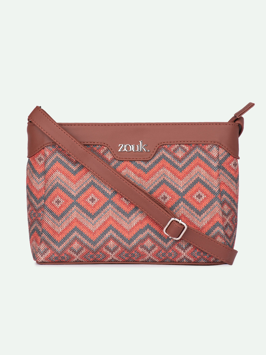 Image of ZOUK Multicolor Sling Bag Gwalior Weaves Harmony