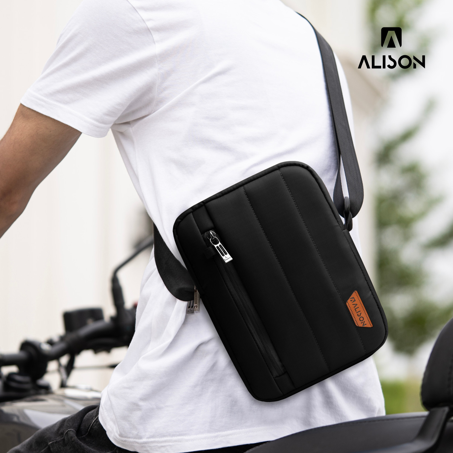 Image of Alison Black Sling Bag Design Side Bag For Men