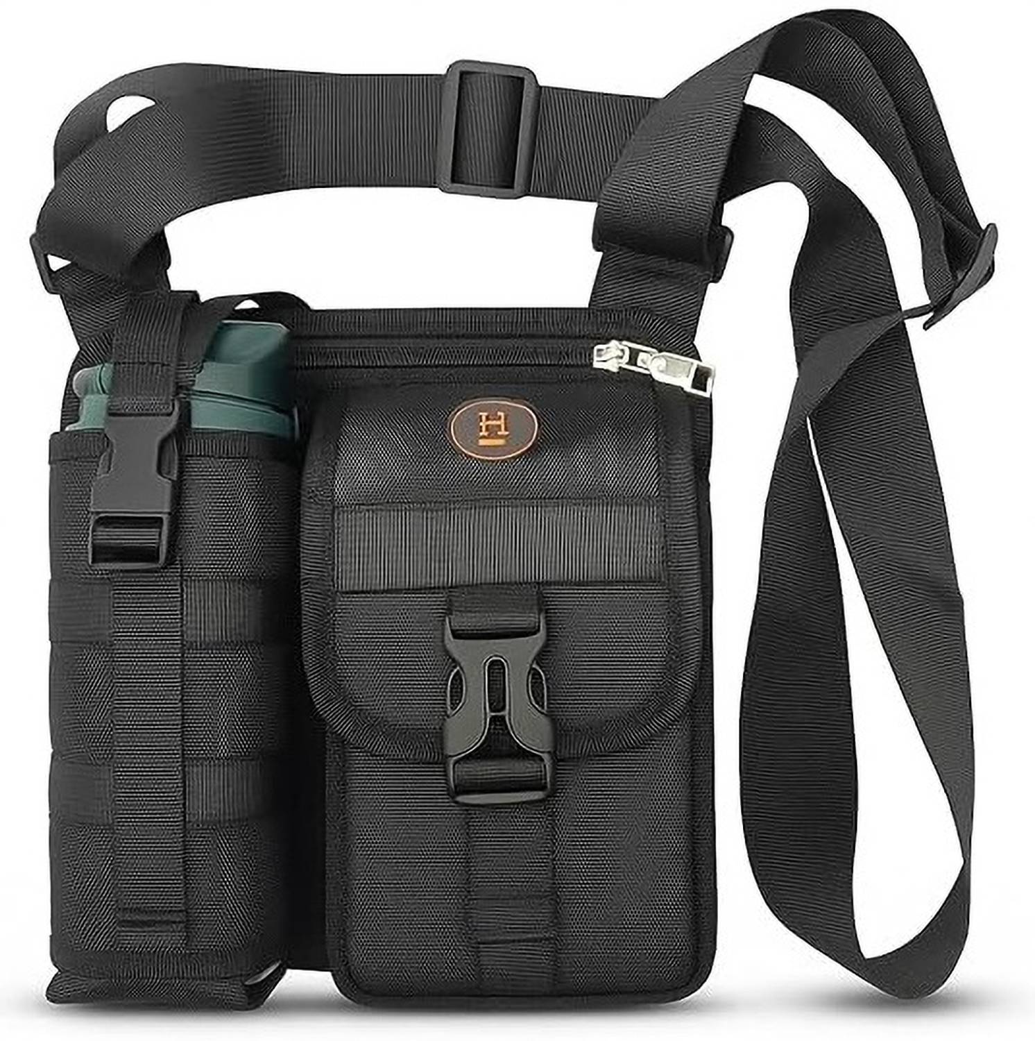 ARK別注 MULTI POCKETS SHOULDER BAG SMALL ARKONNECT Multicolor Shoulder Bag with Water Bottle Holder PACK OF