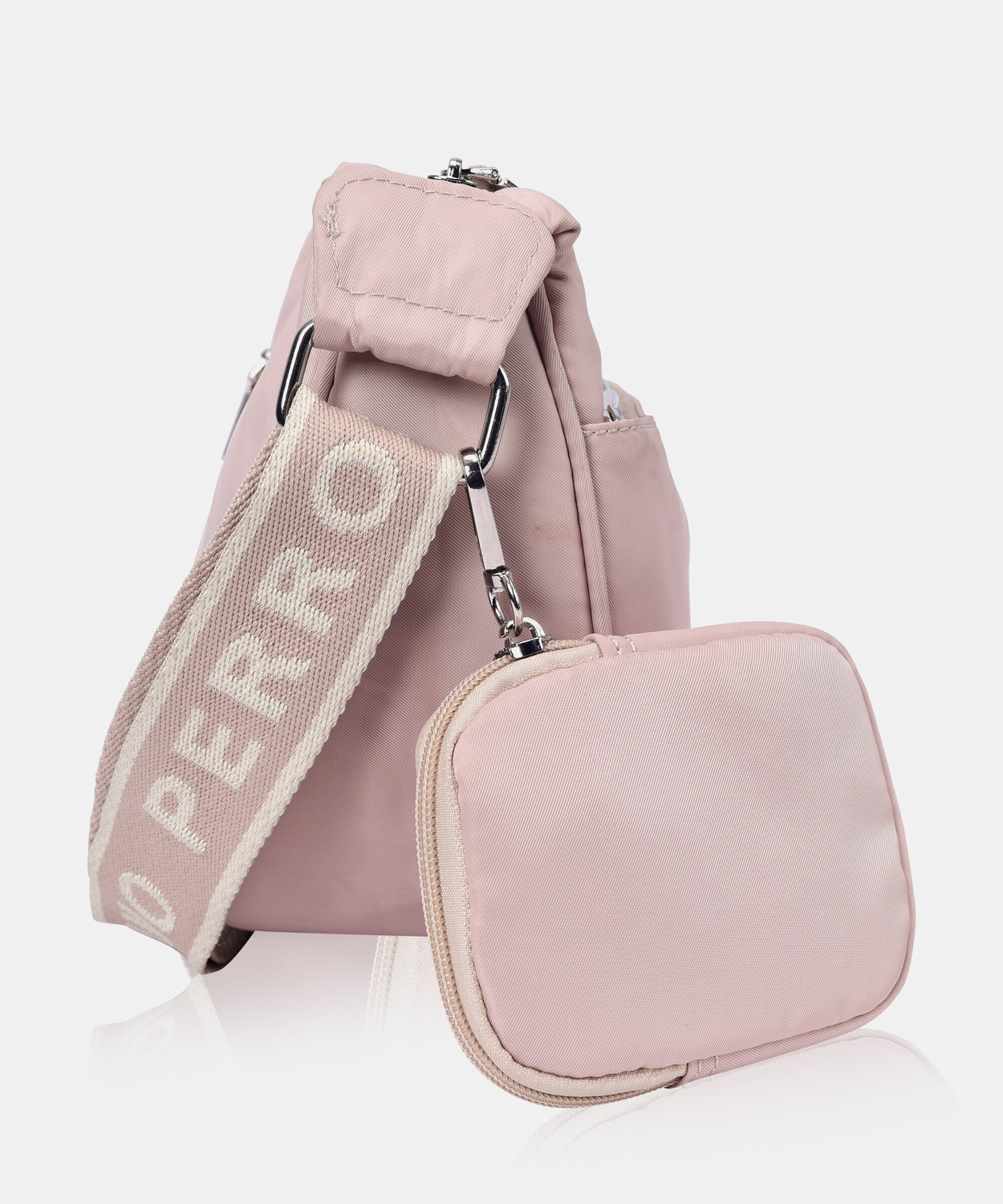 Image of LINO PERROS Pink Sling Bag Women's Peach Crossbody Bag