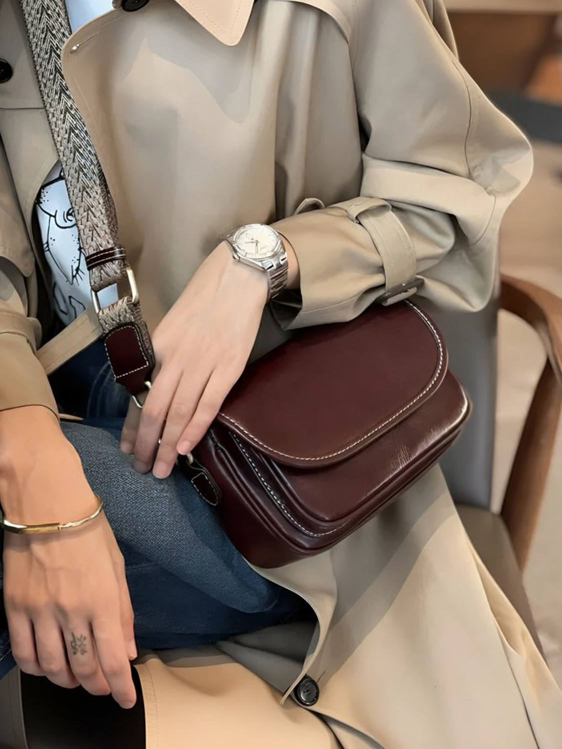 Image of HaveGlam Brown Sling Bag New and Stylish korean Cross body bags