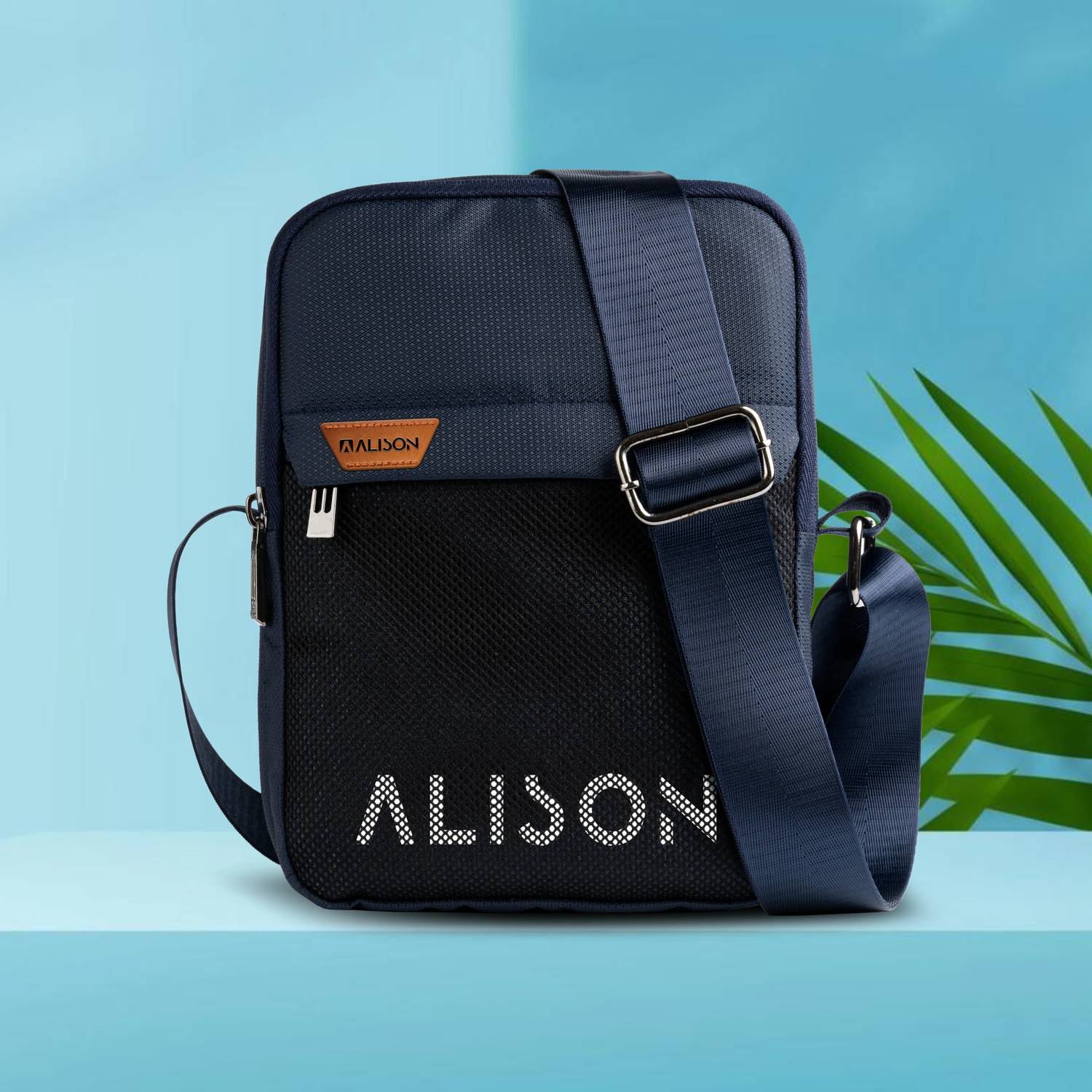 Alison Blue Sling Bag Cross Body Bag Travel Side Bag Office Bag Shoulder Bag Travel Pouch Money Bag