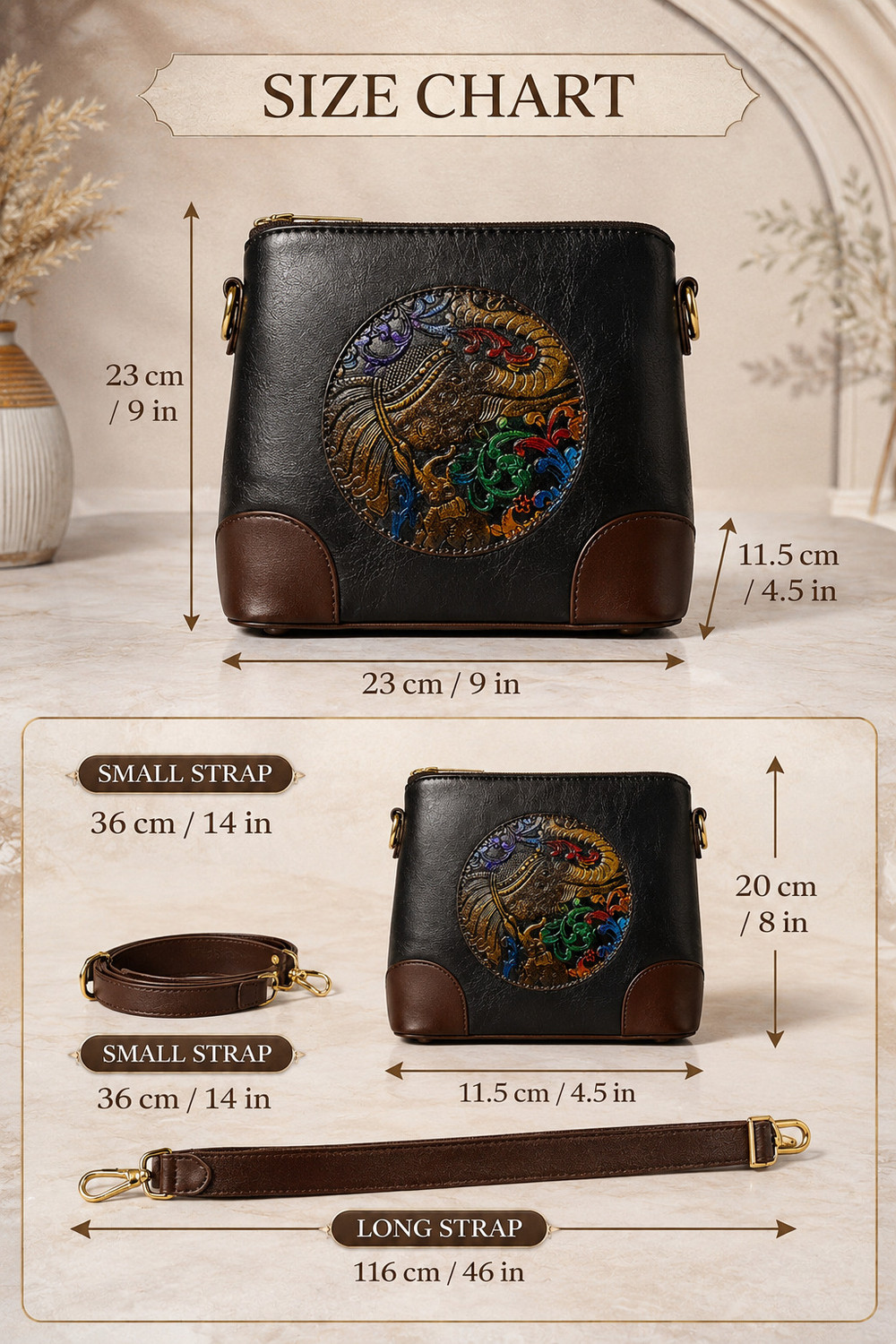 Image of AJ COL Black Sling Bag Black women sling bag