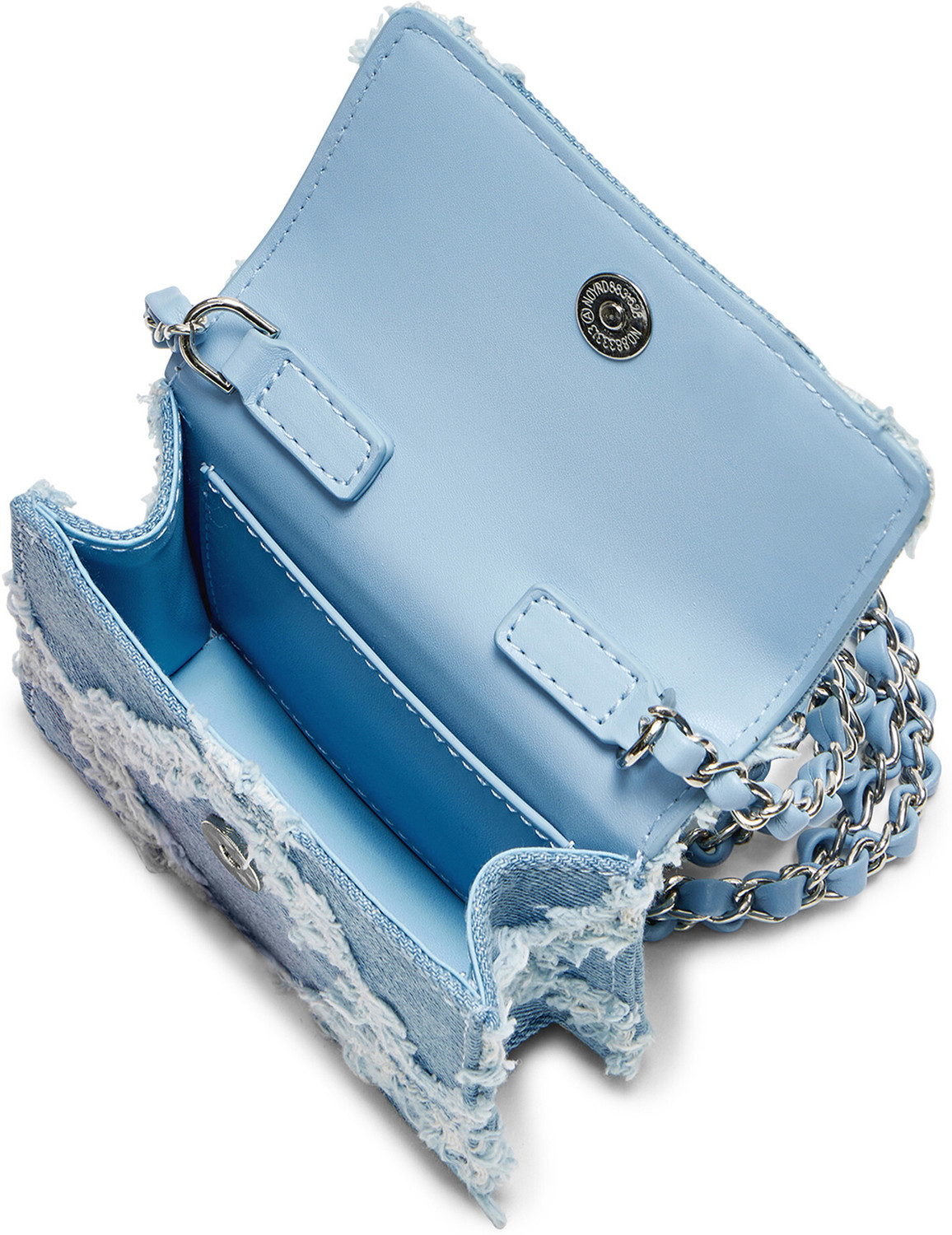 Image of Miraggio Blue, White Sling Bag Camilla Denim Mini Bag