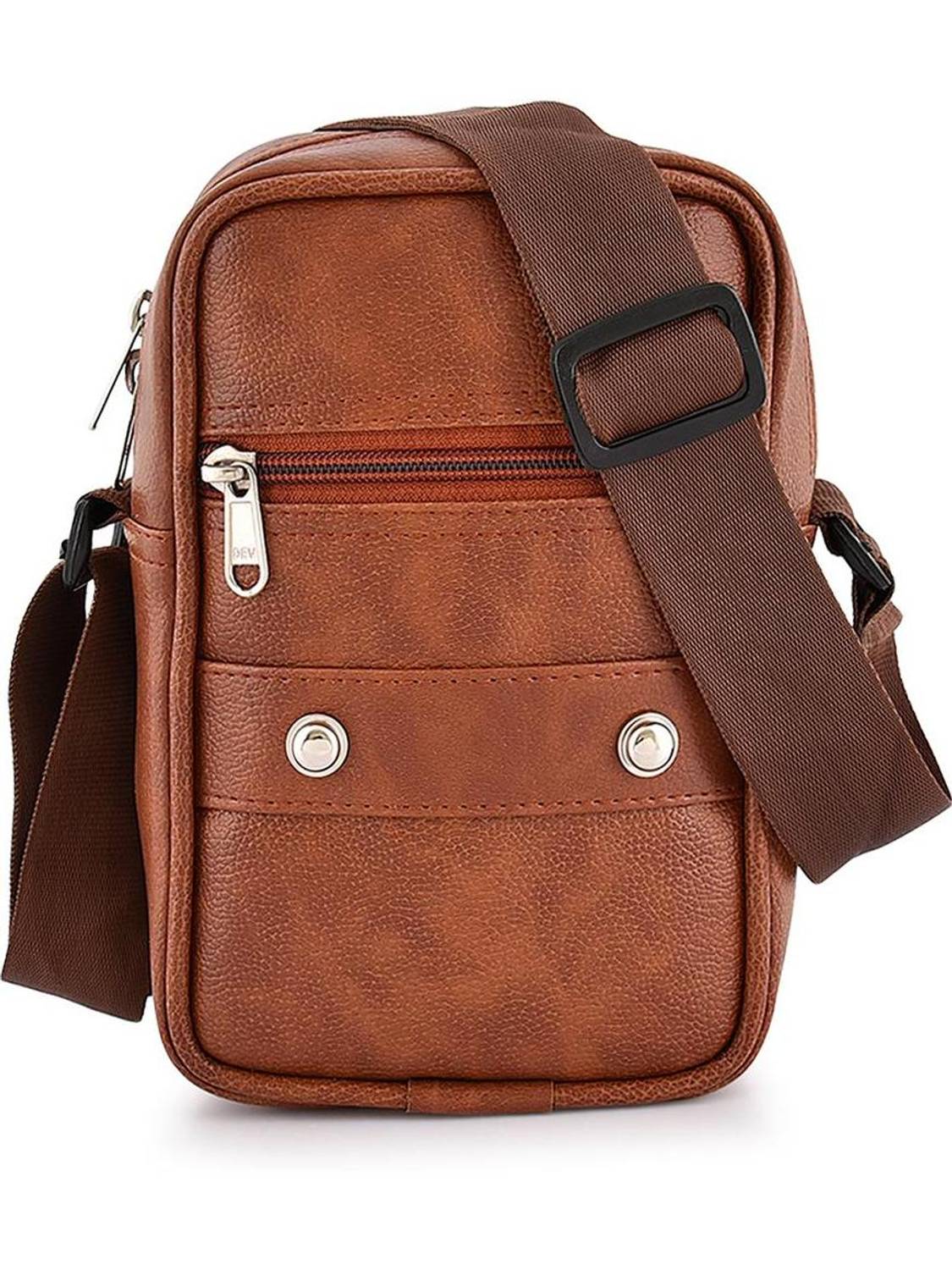 Alison Men Tan Messenger Bag
