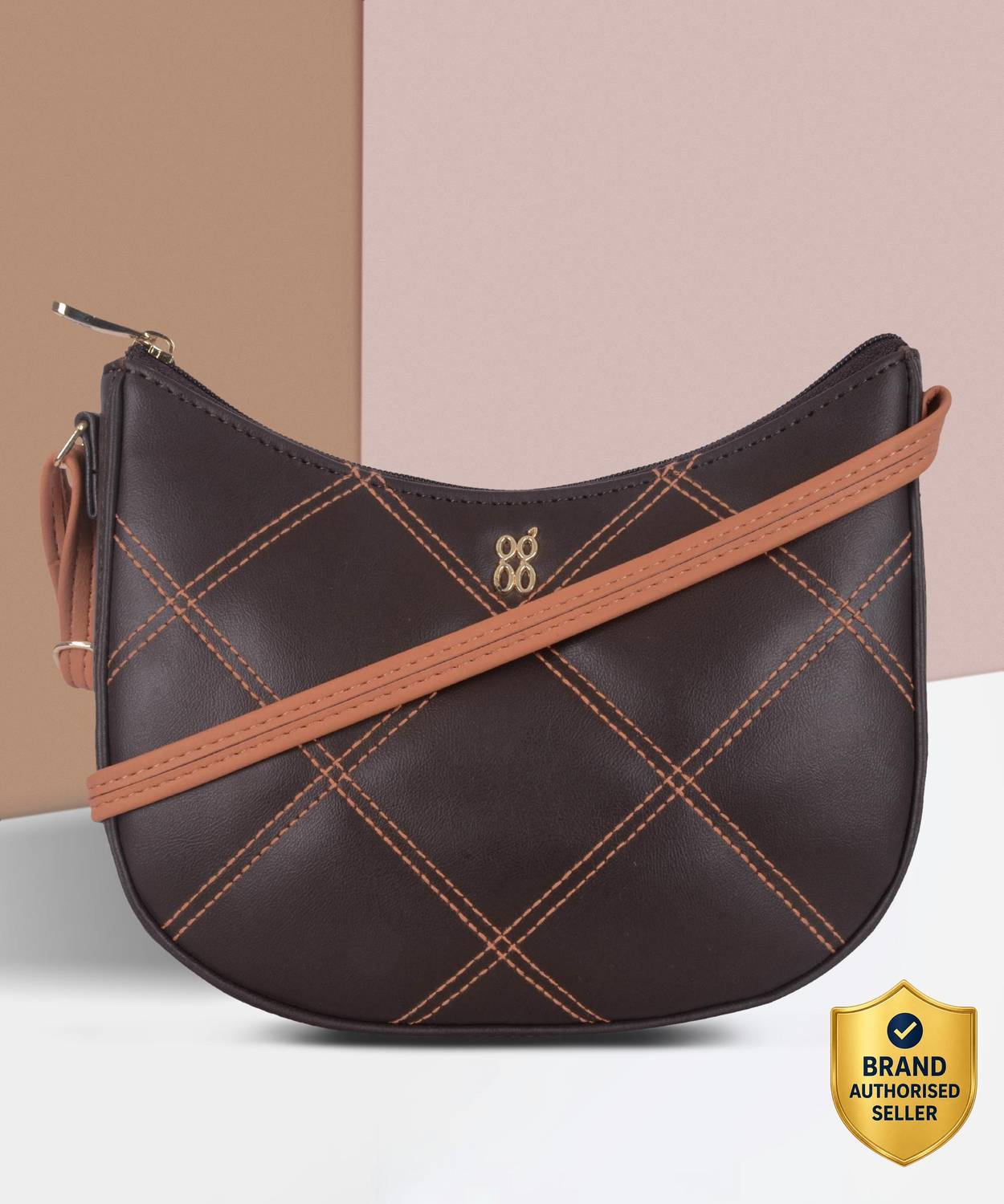 Baggit Brown Sling Bag Large Sling Bag Lpxe Basil Tessa Dark Oak