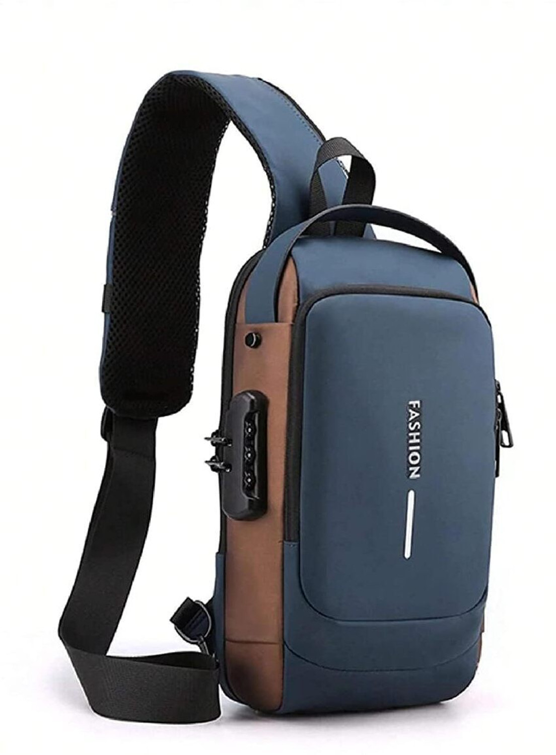 Image of ALMURAT Blue Shoulder Bag USB charging bag Charging backpack with power bank Tech port Backpack
