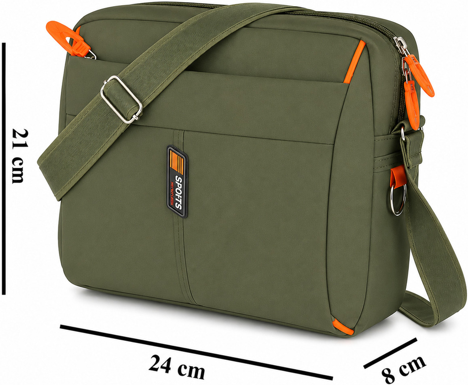 Image of SkyDuck Green Sling Bag Crossbody Messenger Sling Bag for Men & Women Water Resistant Travel Office Bag