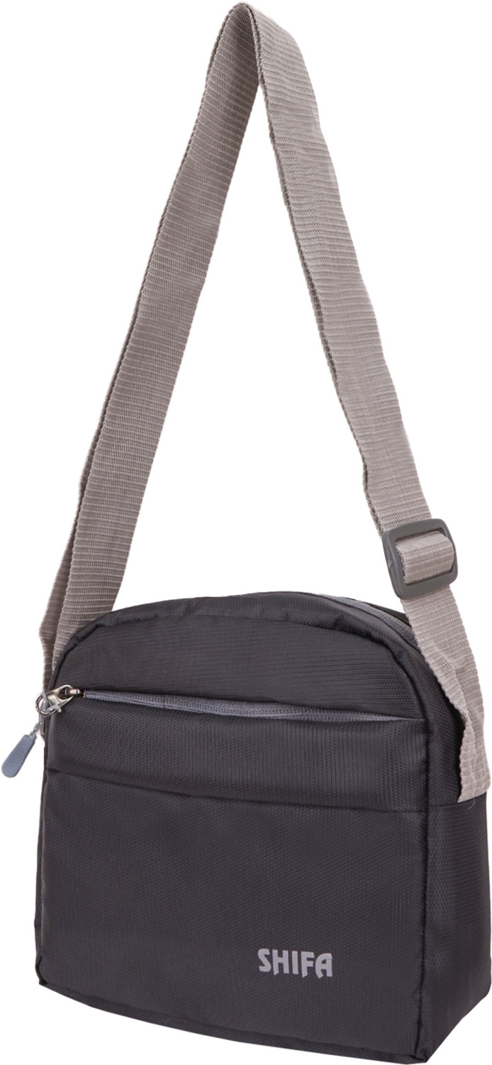 Image of DEZiRE CRAfTS Khaki Sling Bag Black MenStylishShoulder CrossBody Office Business Messenger Bag Water Resistant