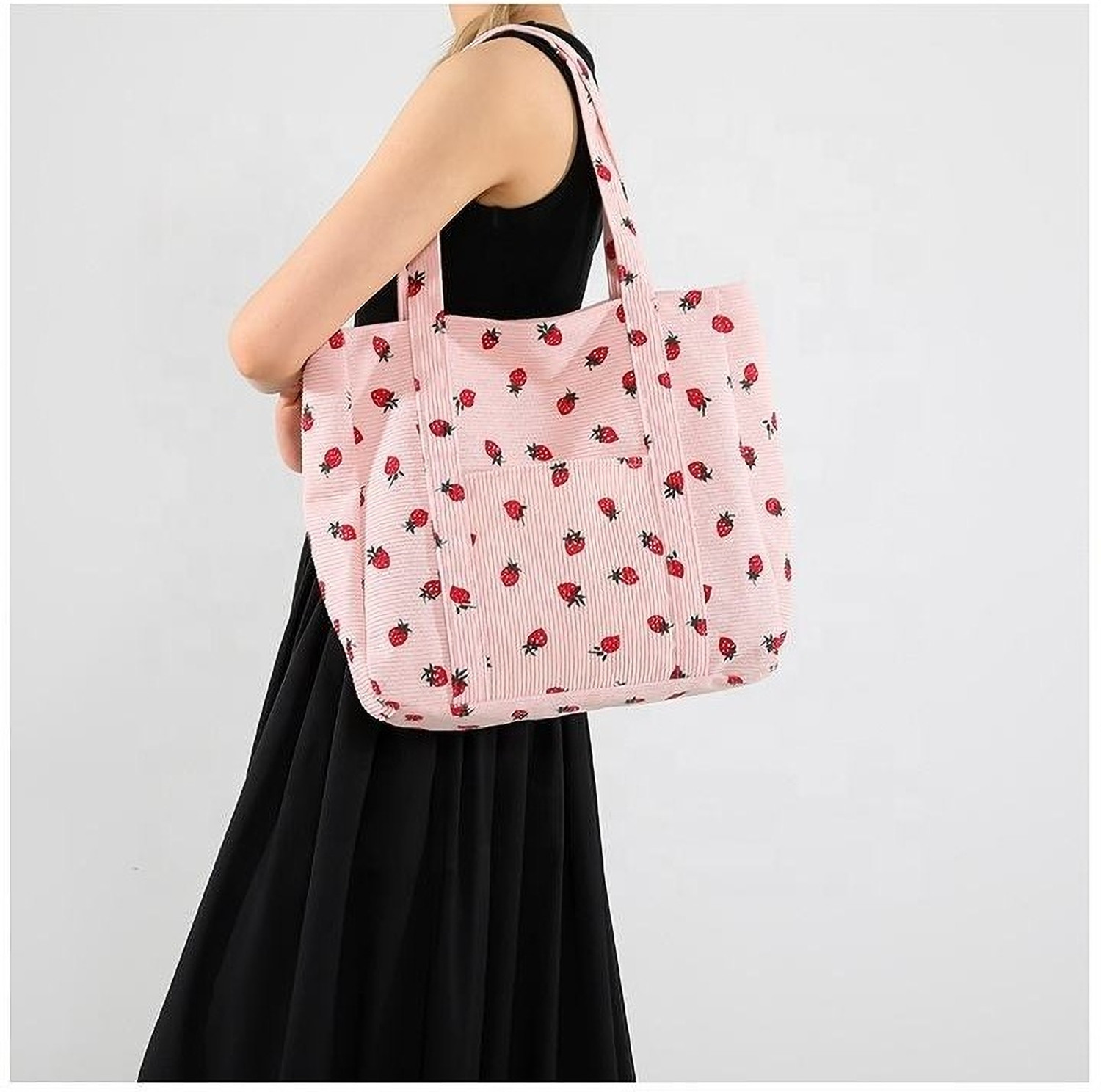 Image of Devijash Pink Shoulder Bag Cute Korean-Style Strawberry Tote