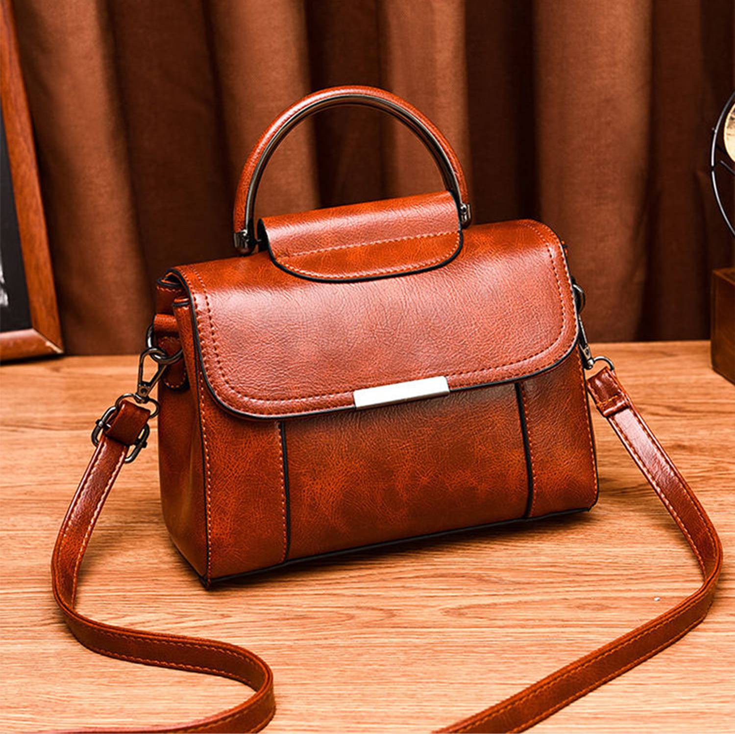 Angeline Brown Sling Bag Elegant Brown Daily use Small size Women Sling Bag