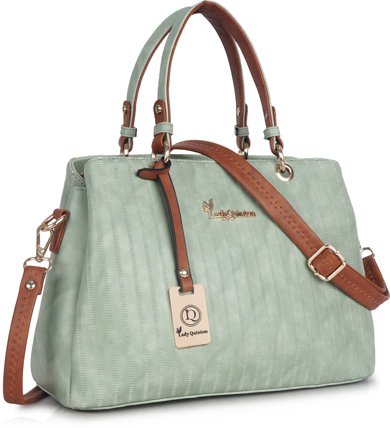 Image of LADY QUINTON ; DISIGNER BAGS Women Green Handbag