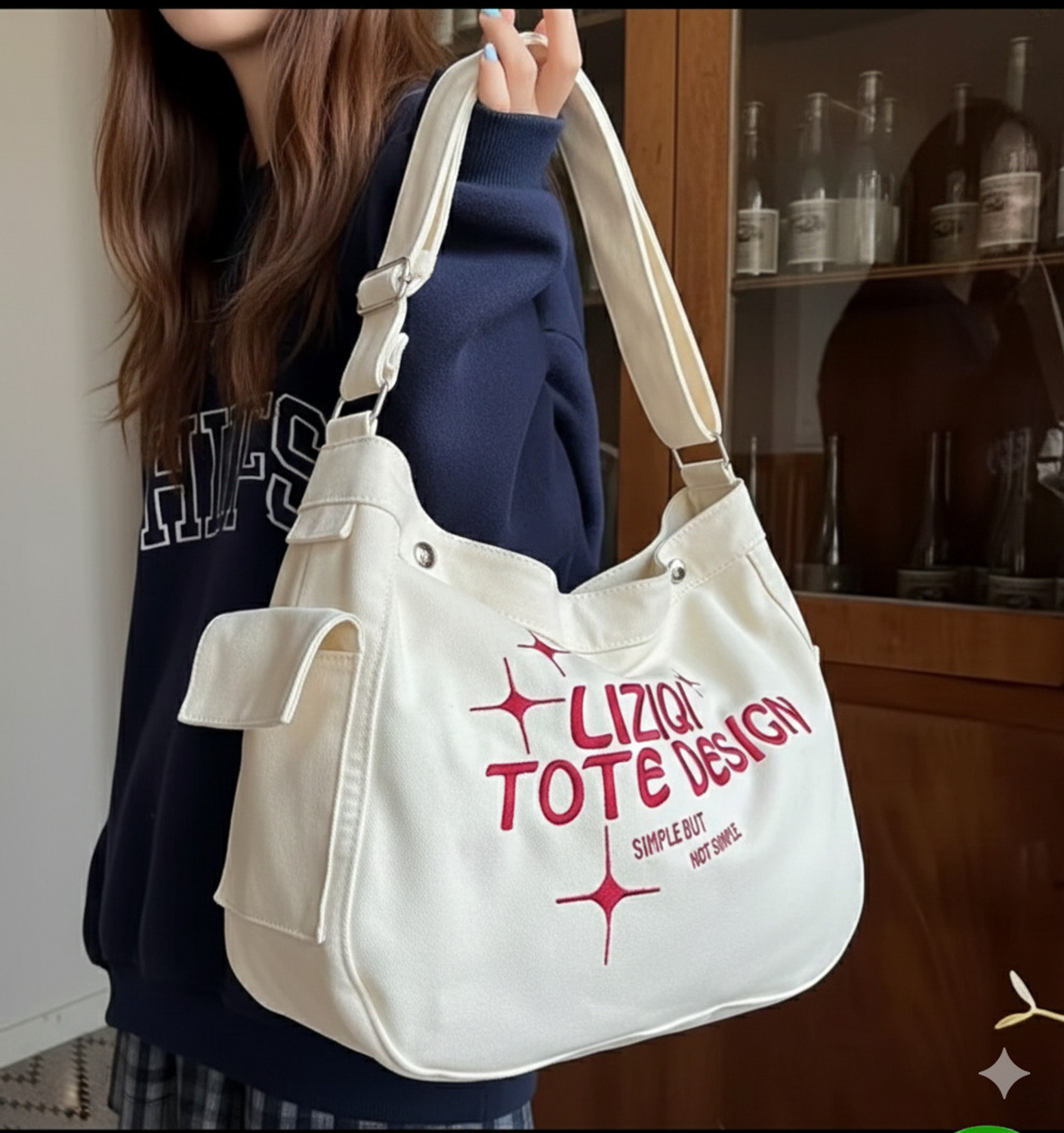 Image of LIZIQI Red Sling Bag Trendy Designer korean sling bag for women ladies purse