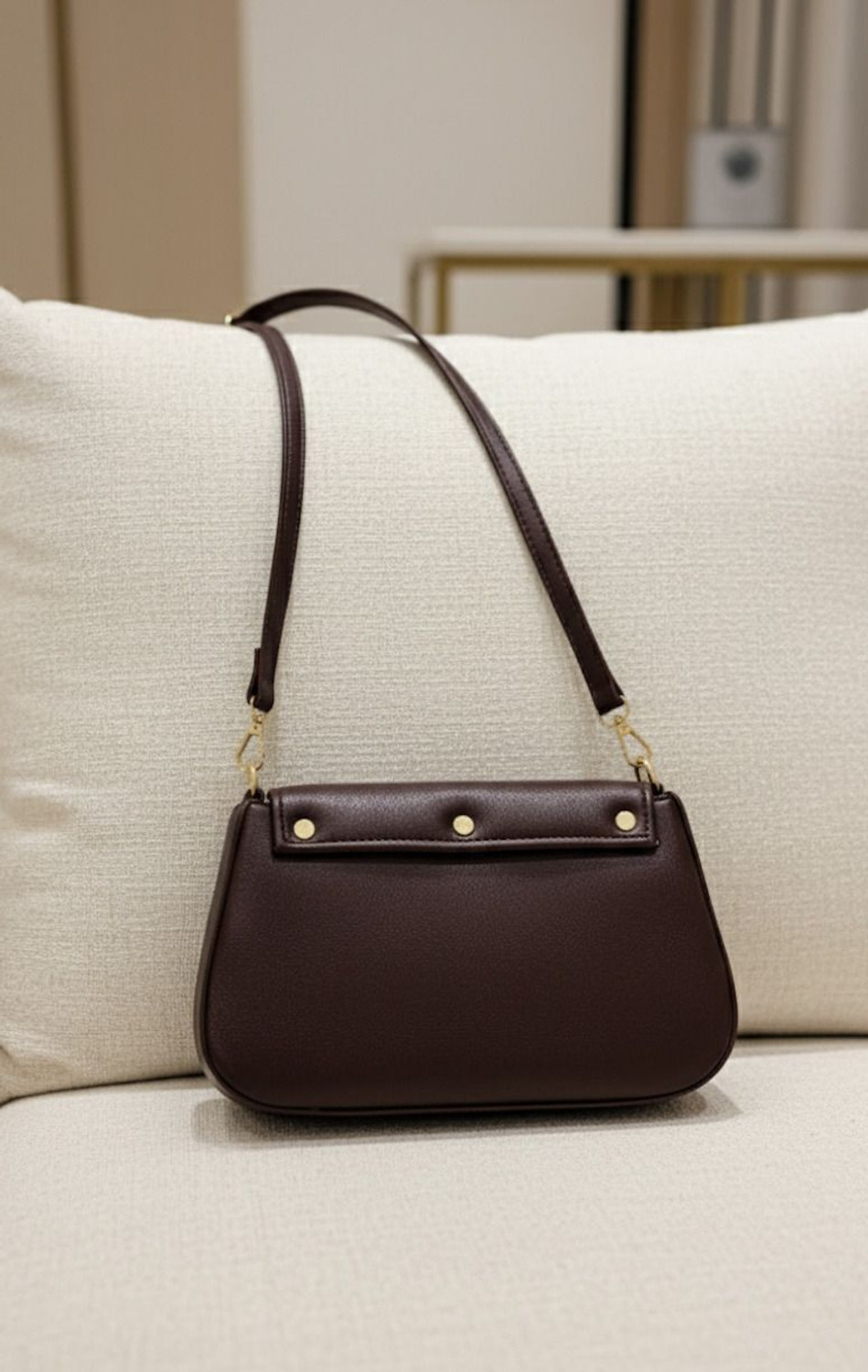 Image of BLVCK THREADZ Brown Sling Bag Classic Brown Sling Bag for Women