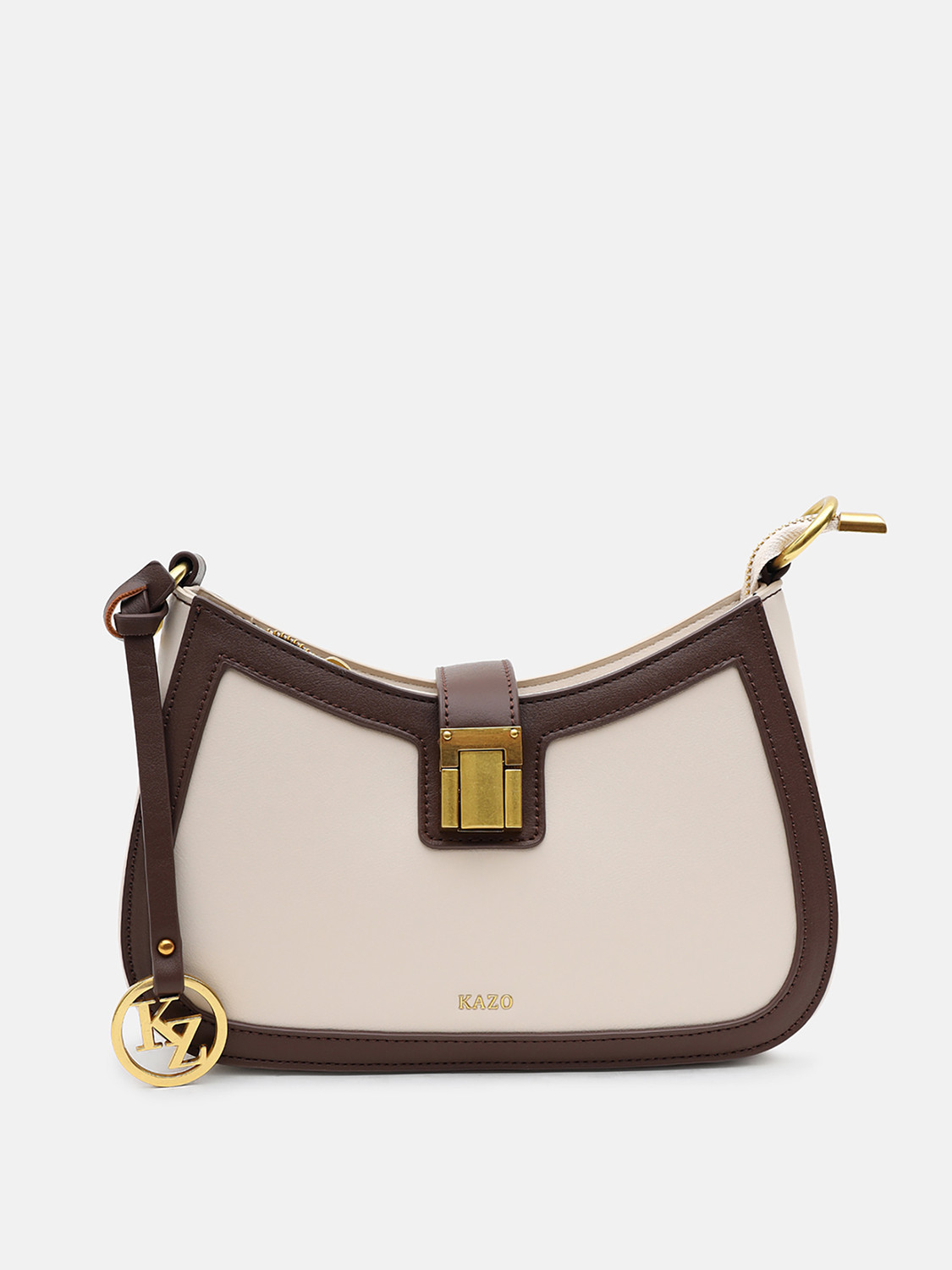Image of KAZO White Sling Bag DT0847OFWTBRN