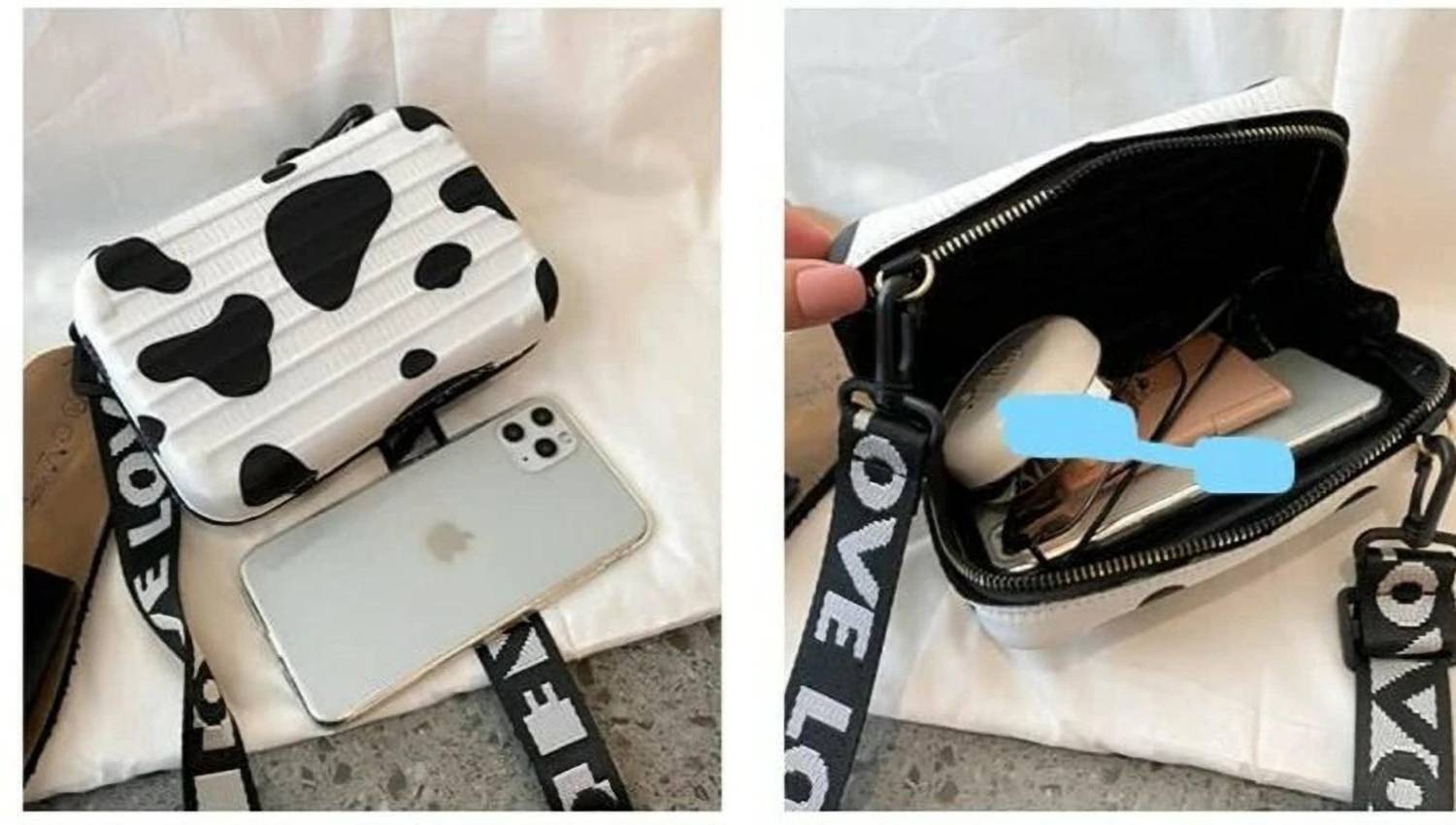 LS ENTERPRISES White Shoulder Bag Butterfly Sling Box Bag For