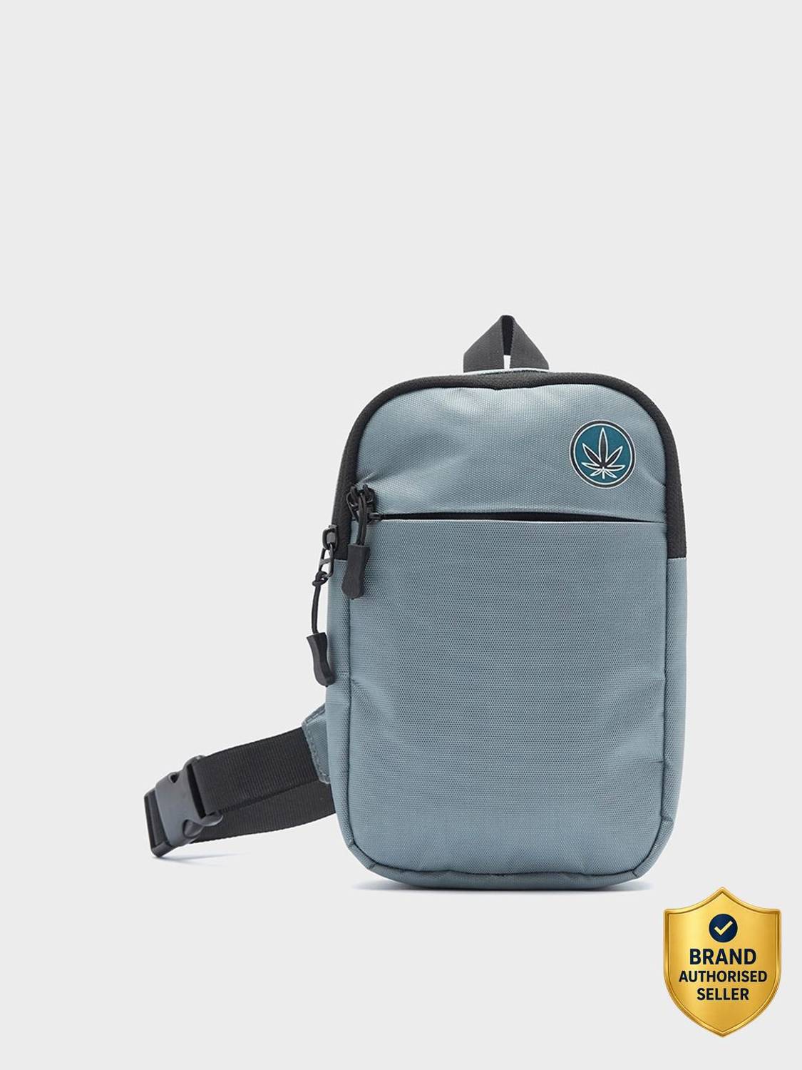 BEWAKOOF Grey Sling Bag Leaf Club Printed
