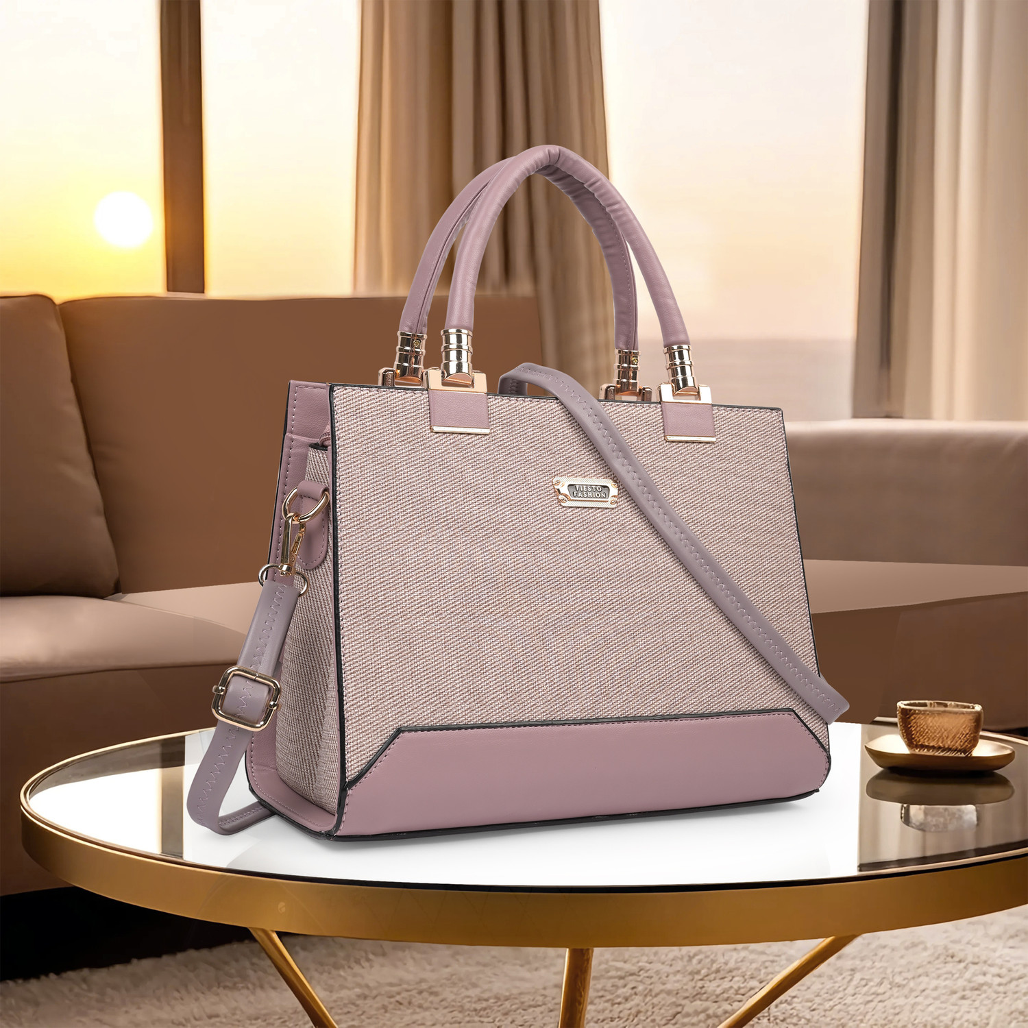 Image of Fiesto fashion Purple Hand-held Bag For women and Girls