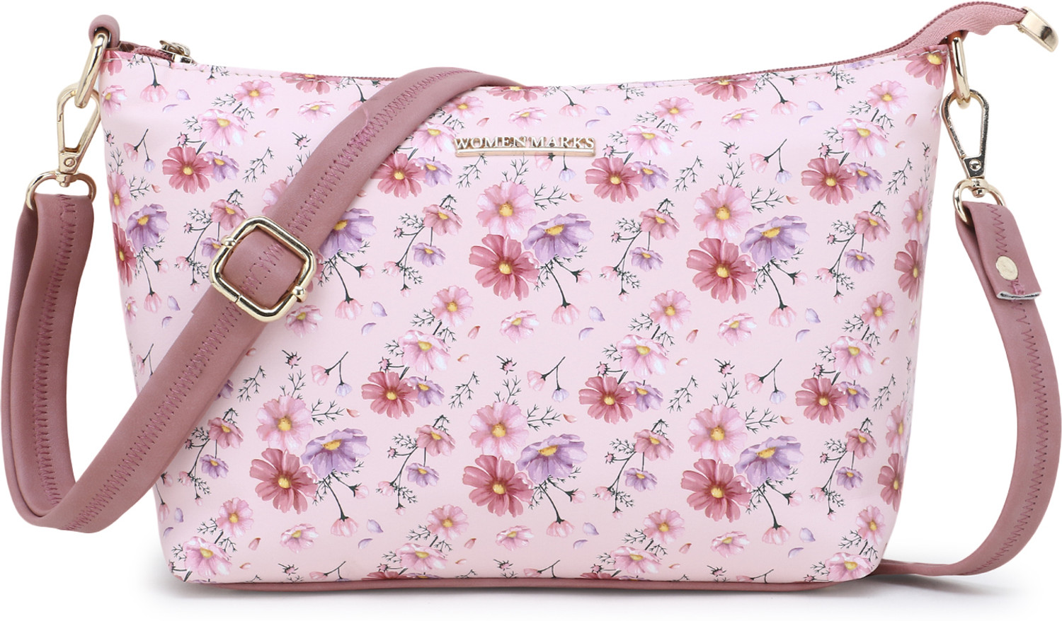 Image of Women Marks Pink Sling Bag LIGHT-PINK-FLOWER-POUCH