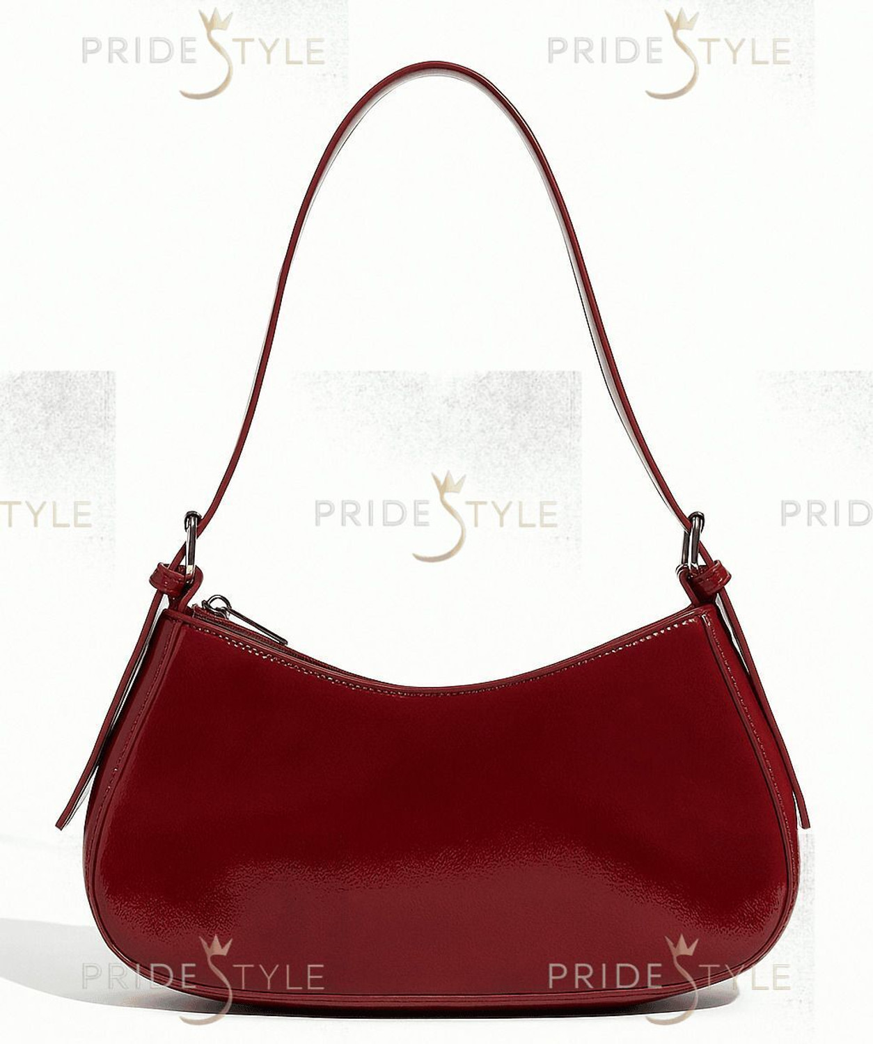 Image of LIZIQI Red Sling Bag Elegant PU Leather Shoulder Bag - Stylish & Durable.