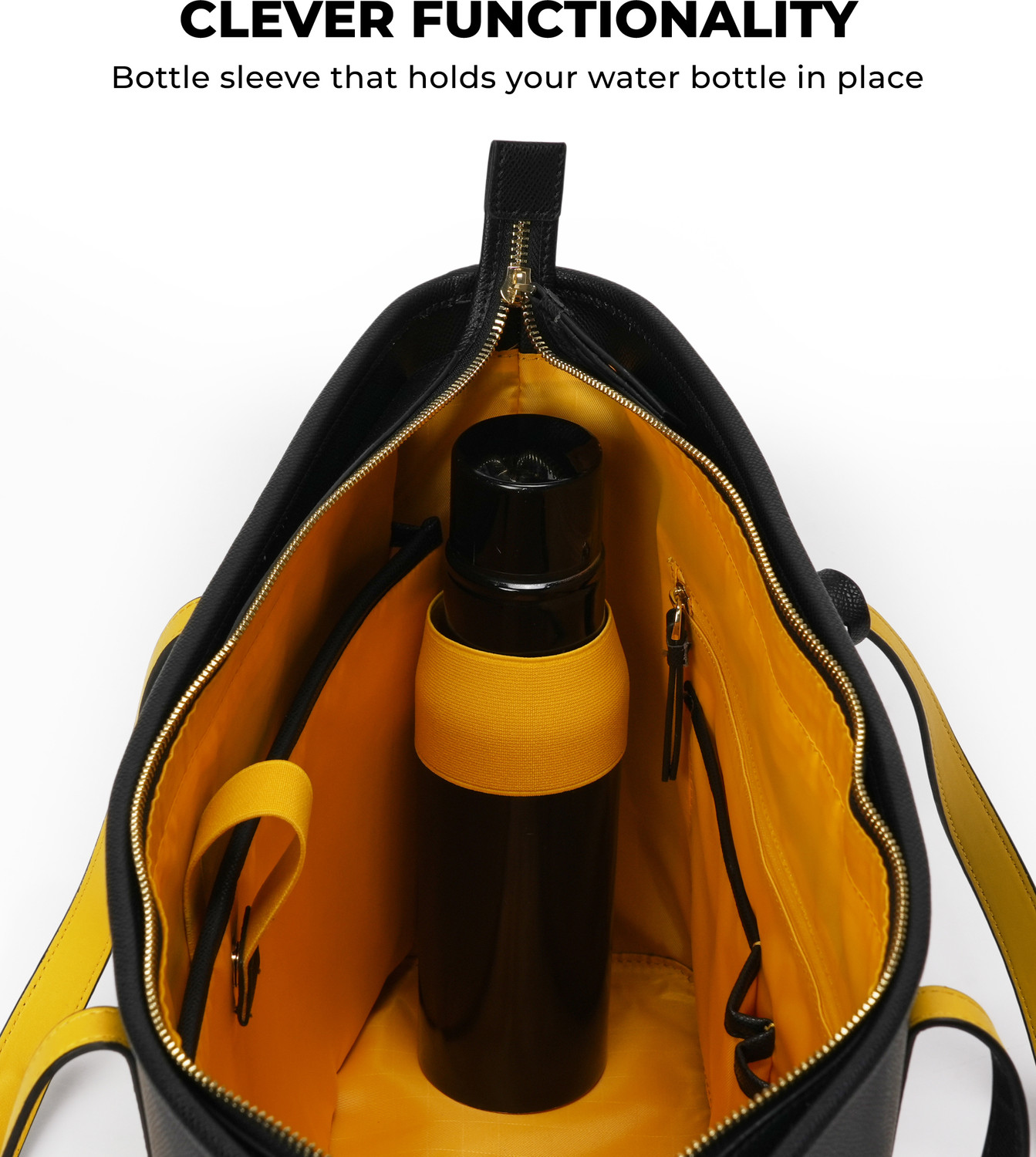 Image of Mokobara Black, Yellow Messenger Bag The Astrid Tote