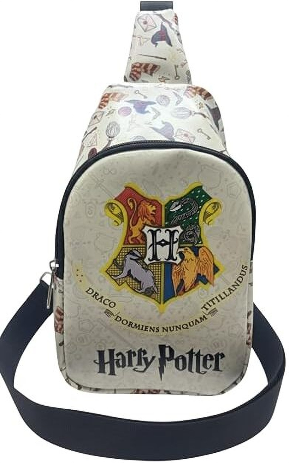 Image of TRENDWAVE White Sling Bag Premium HARRY POTTER Chest Bag Cartoon Print Bag for Kids One Side Shoulder Bag