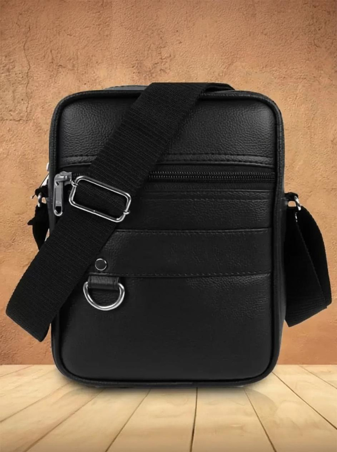 Image of house of common Black Men & Women Sling Bag Stylish Cross Body Sling bag for Office, Cash, Business Collection, Travelling