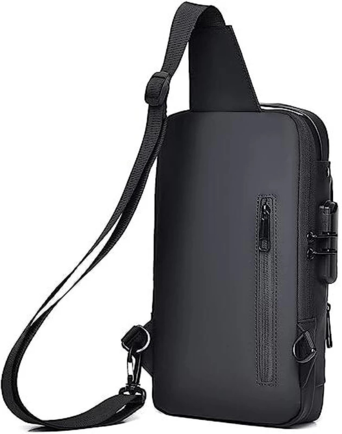 Image of WROGN Brown, Black Sling Bag Anti Theft Men Side Bag