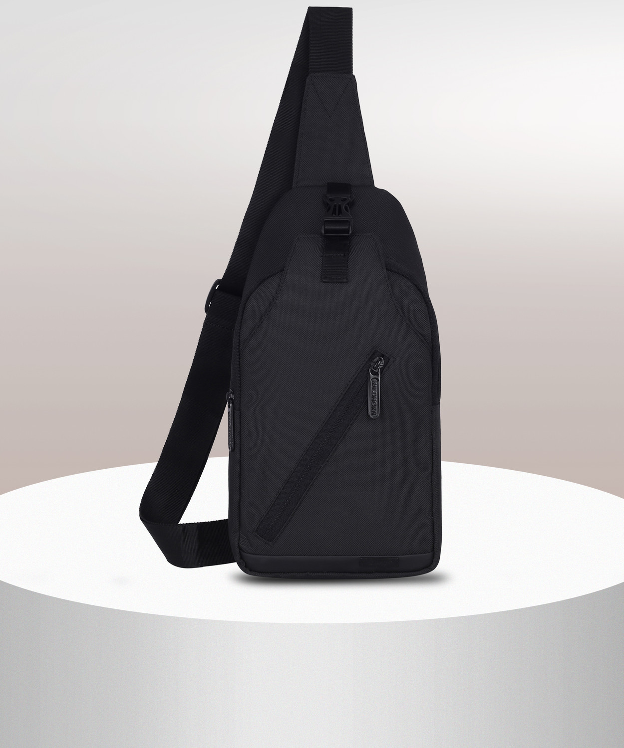 Image of WILDHORN Black Shoulder Bag Sling Crossbody Bag for Men, Stylish Chest Shoulder Bag for Men Women